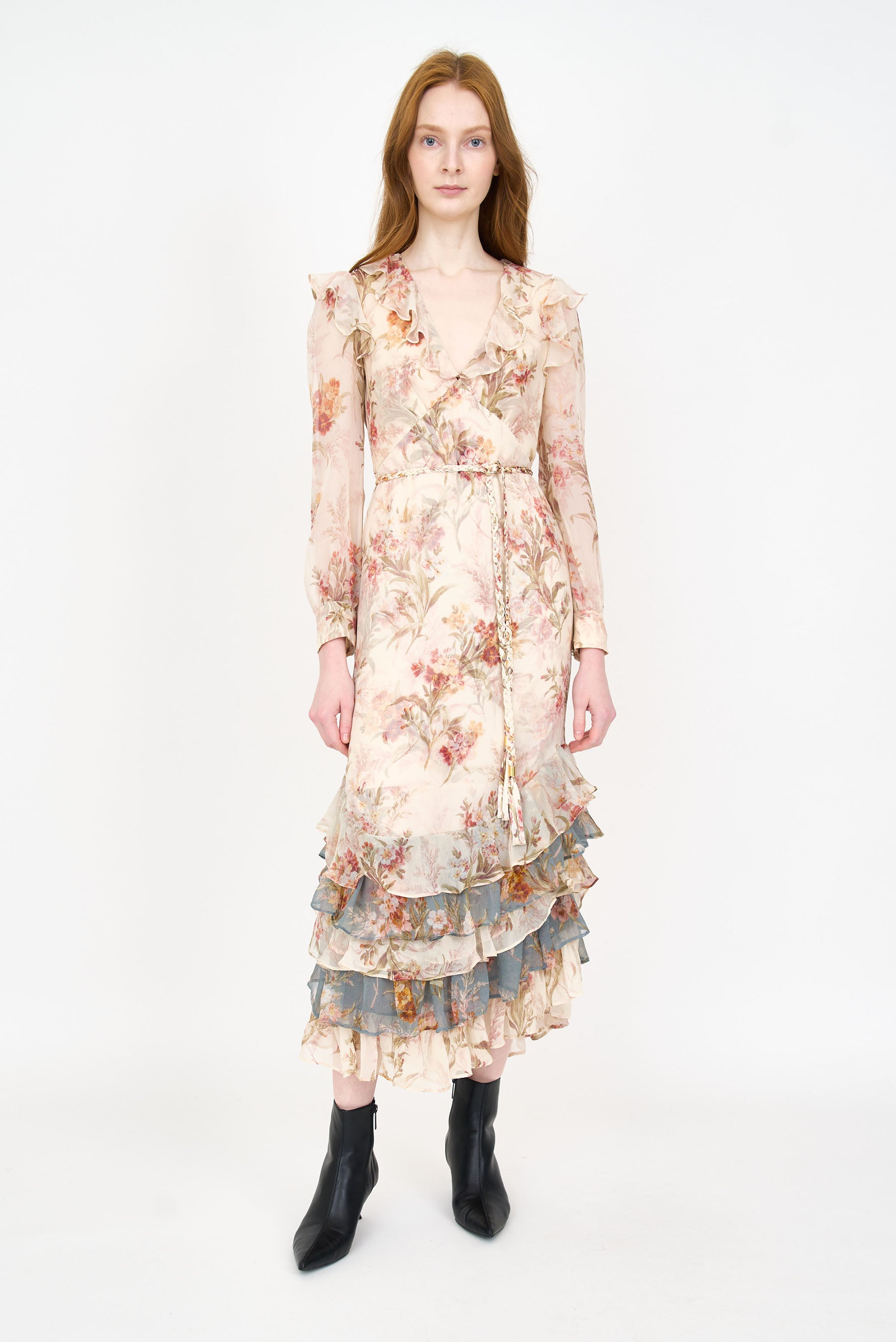 Violet Dress - Ivory Brocade
