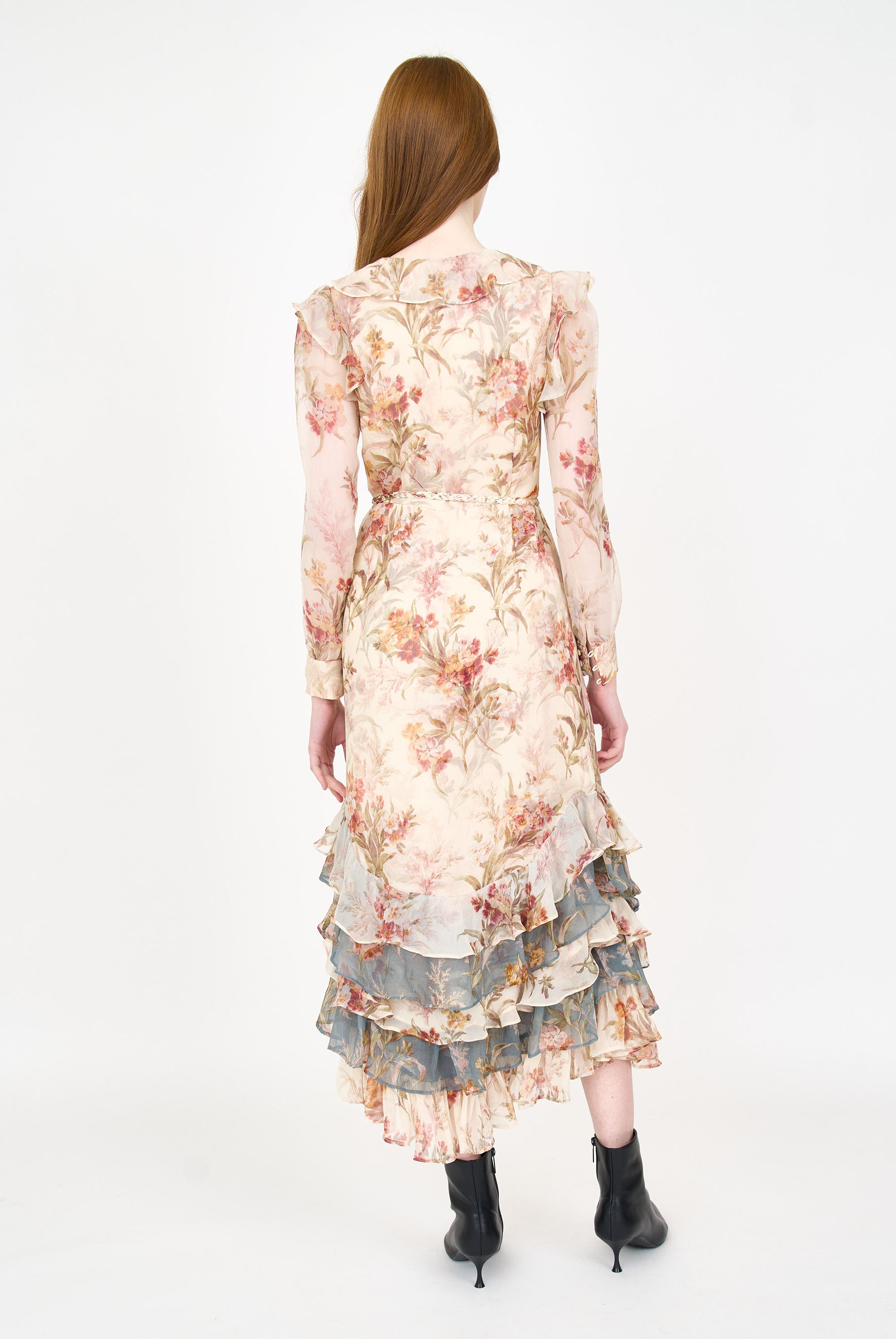Violet Dress - Ivory Brocade