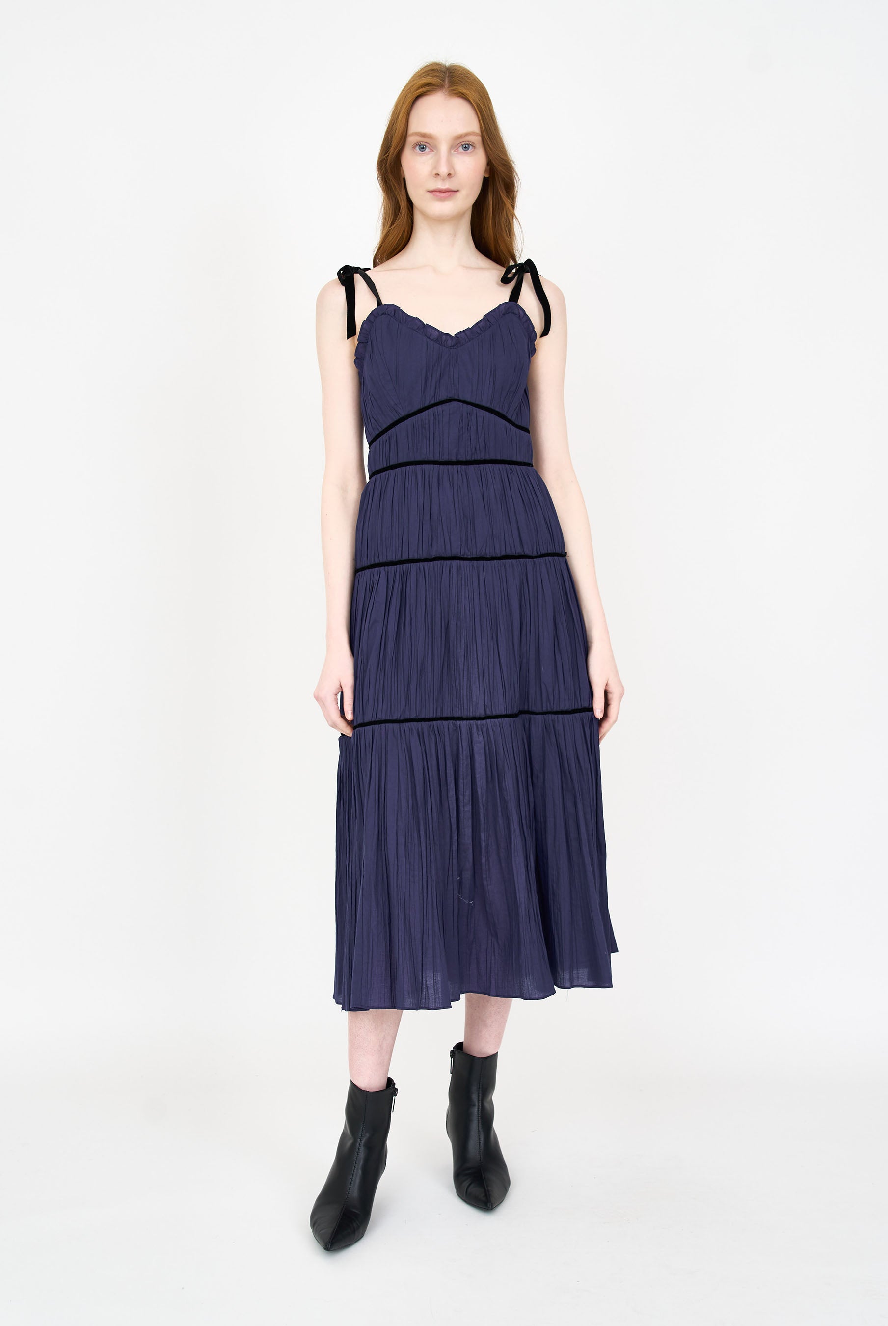 Mia Dress - Navy