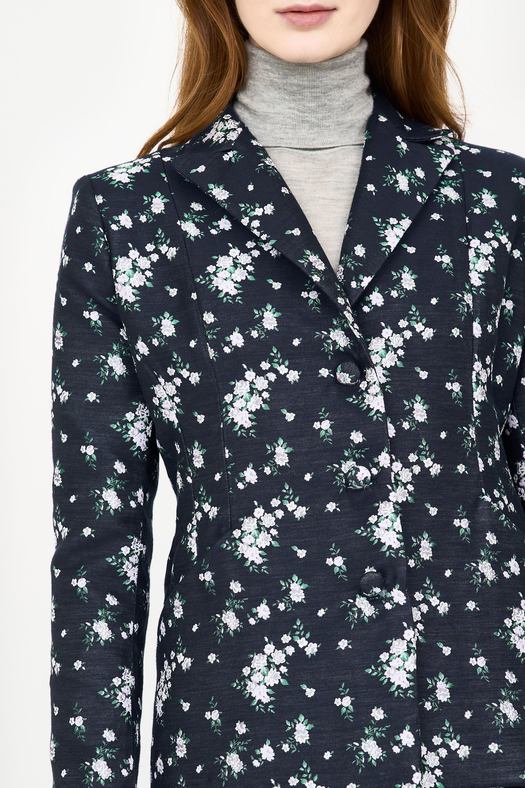 Charlotte Blazer - Floral Jacquard