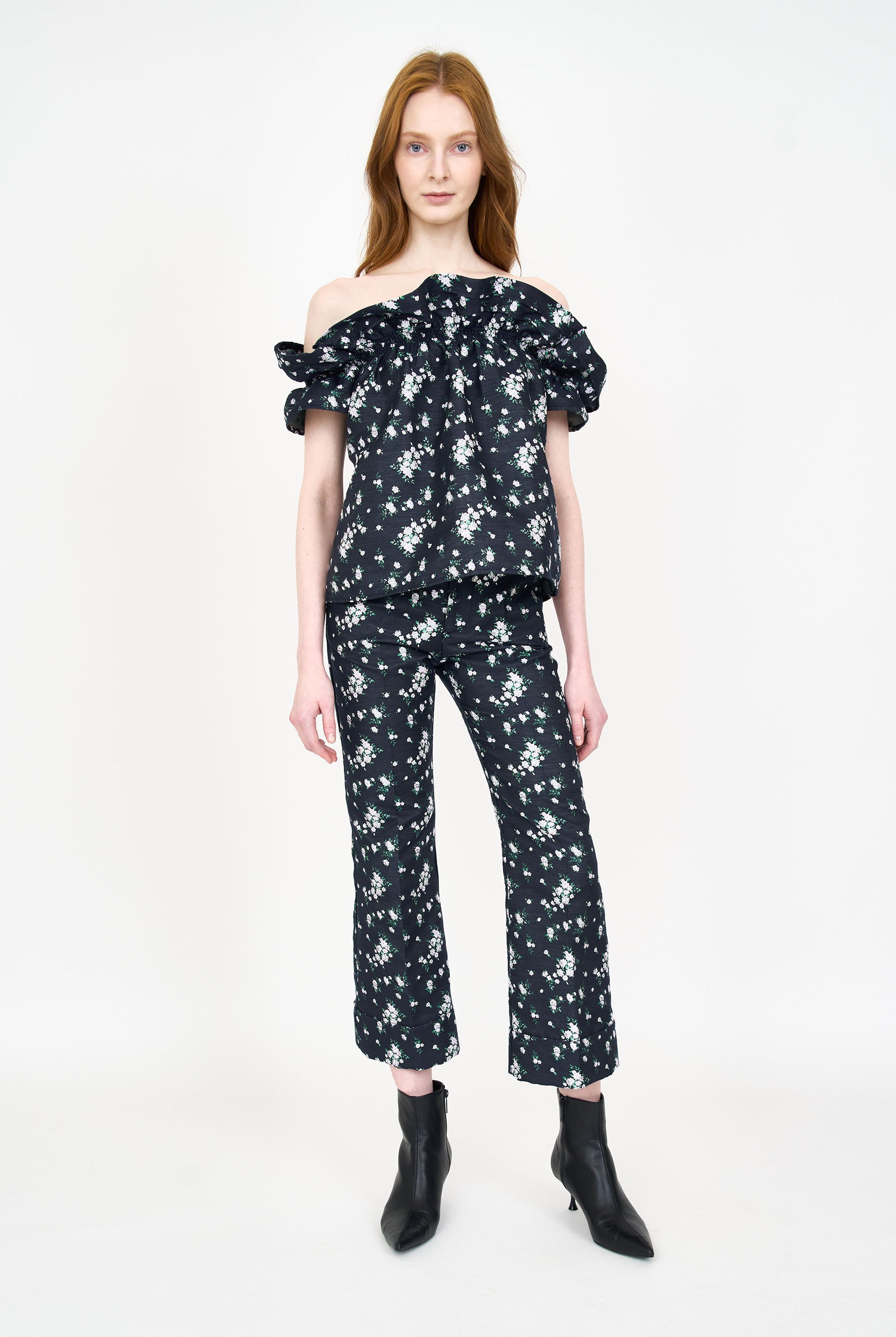 Lorianne Top - Floral Jacquard