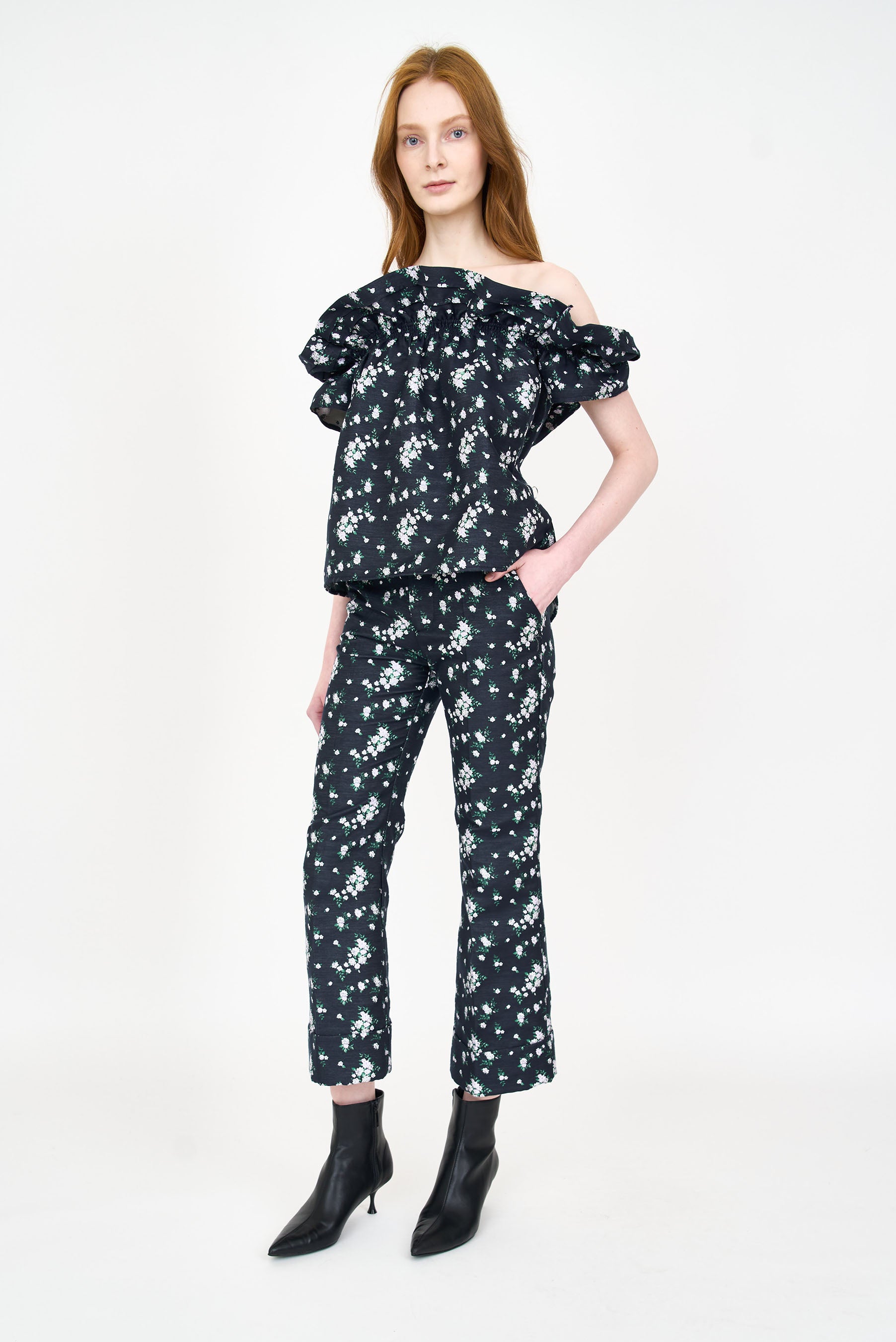 Lorianne Top - Floral Jacquard