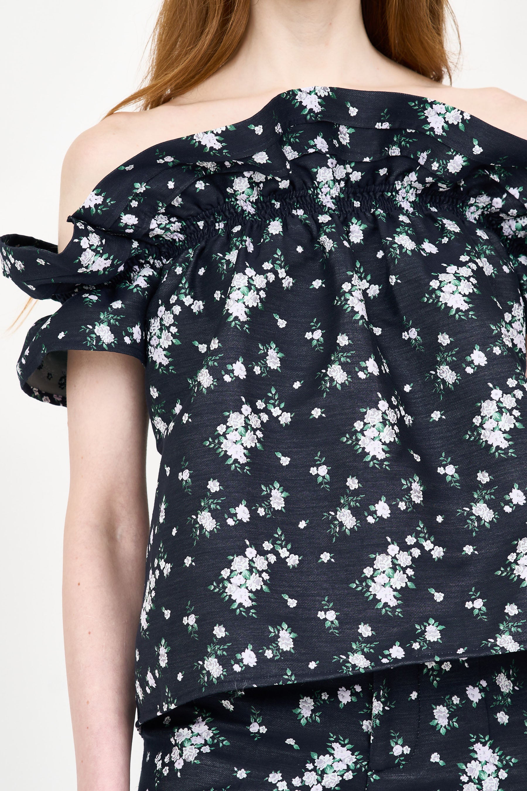 Lorianne Top - Floral Jacquard