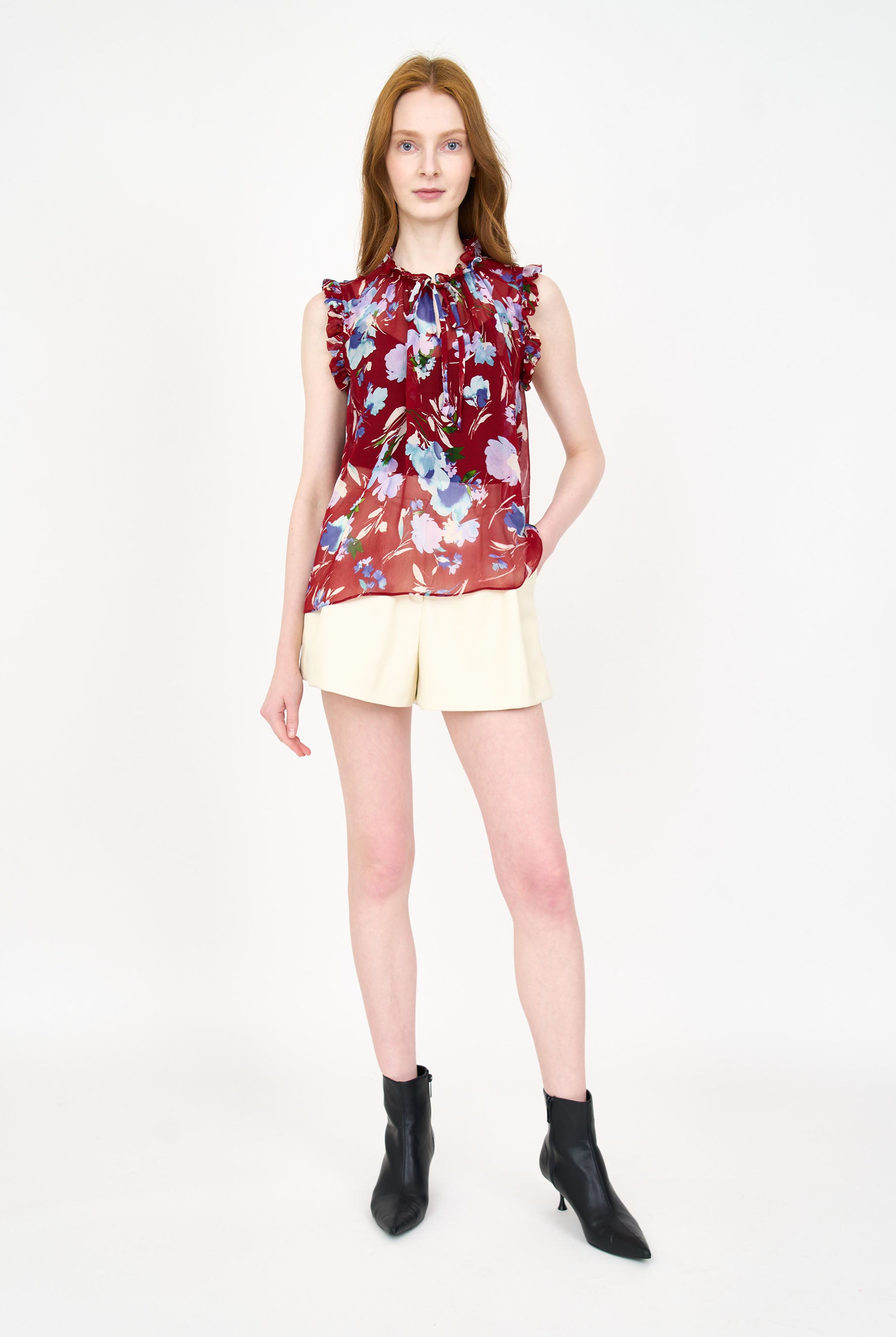 Nora Top - Crimson Fleur