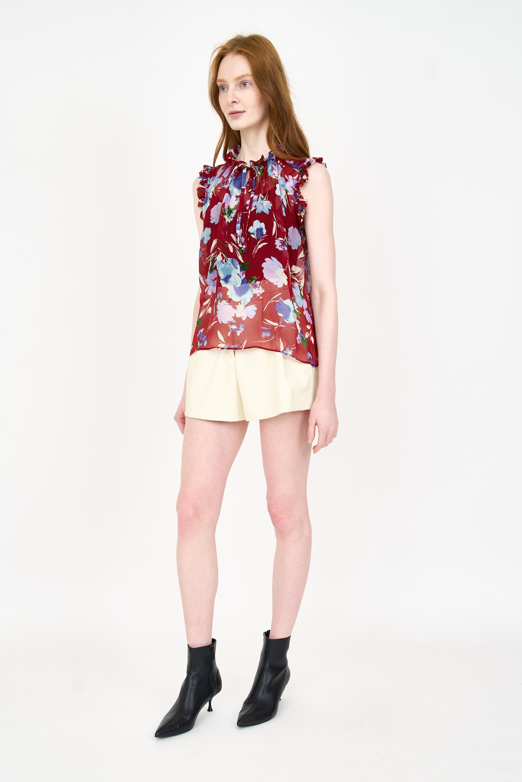 Nora Top - Crimson Fleur