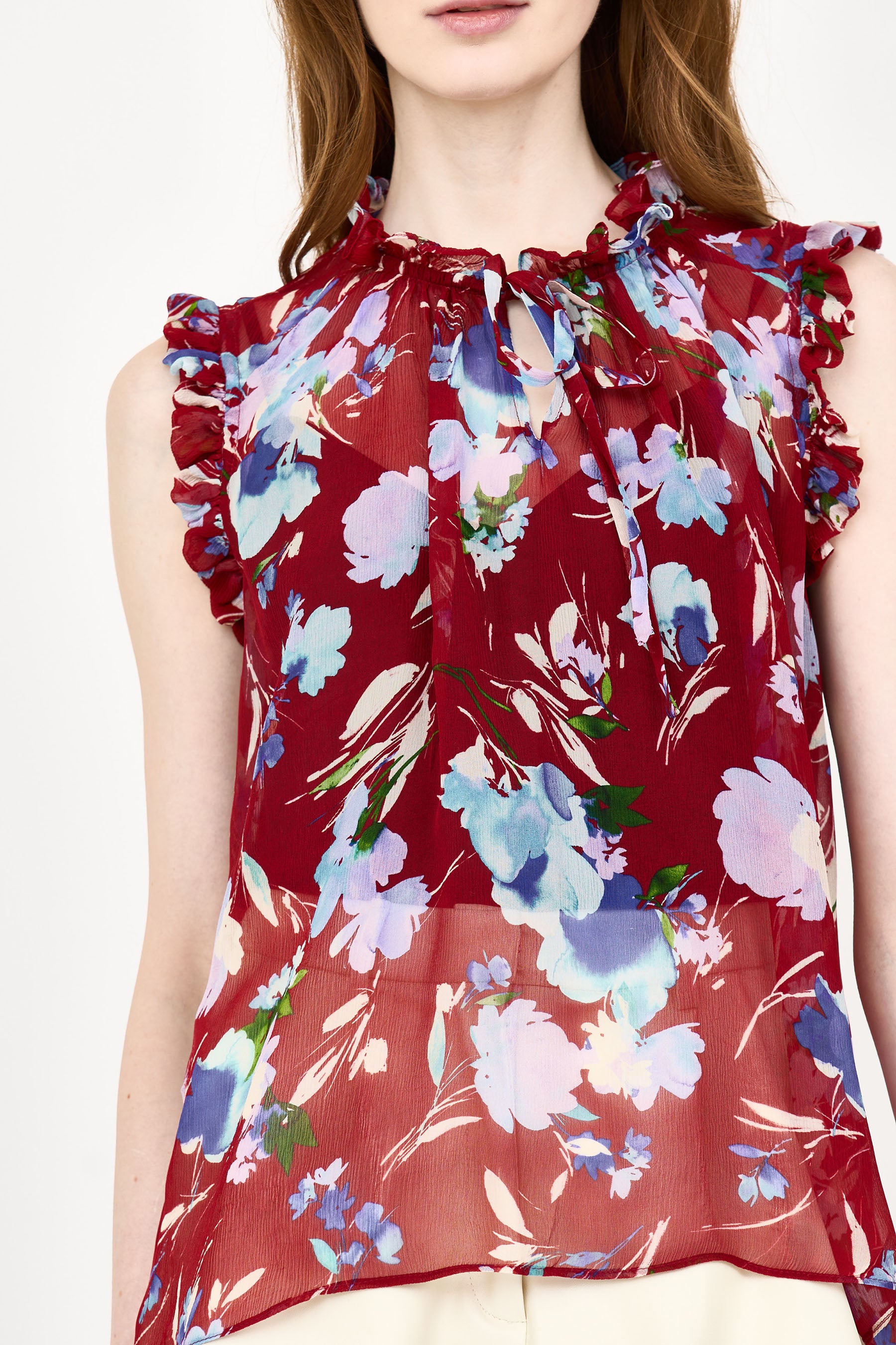 Nora Top - Crimson Fleur
