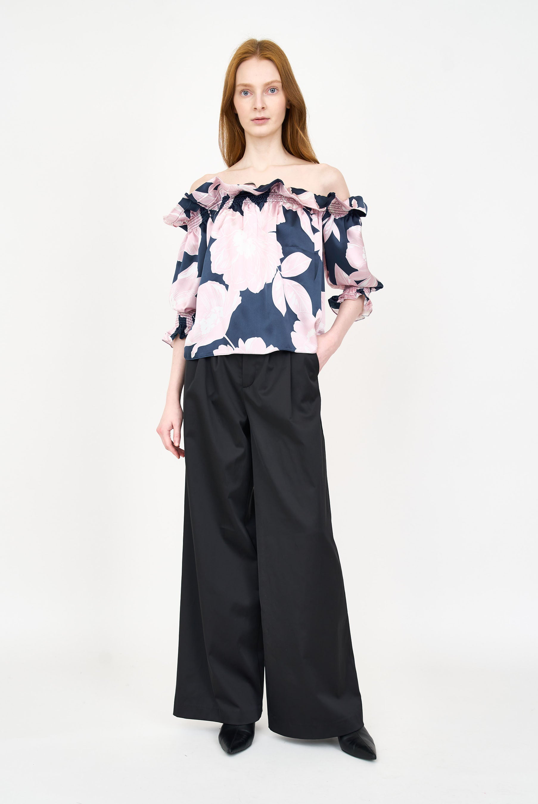 Regina Top - Midnight Blossom