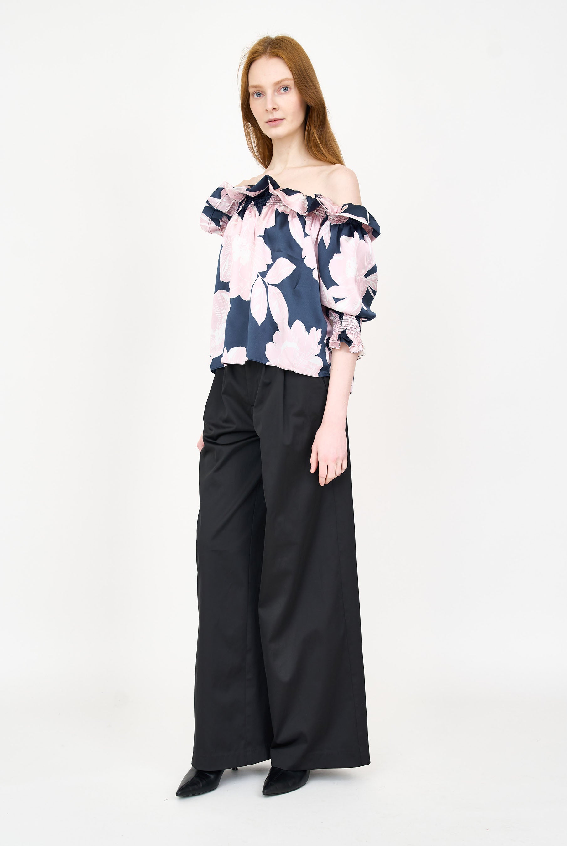 Regina Top - Midnight Blossom