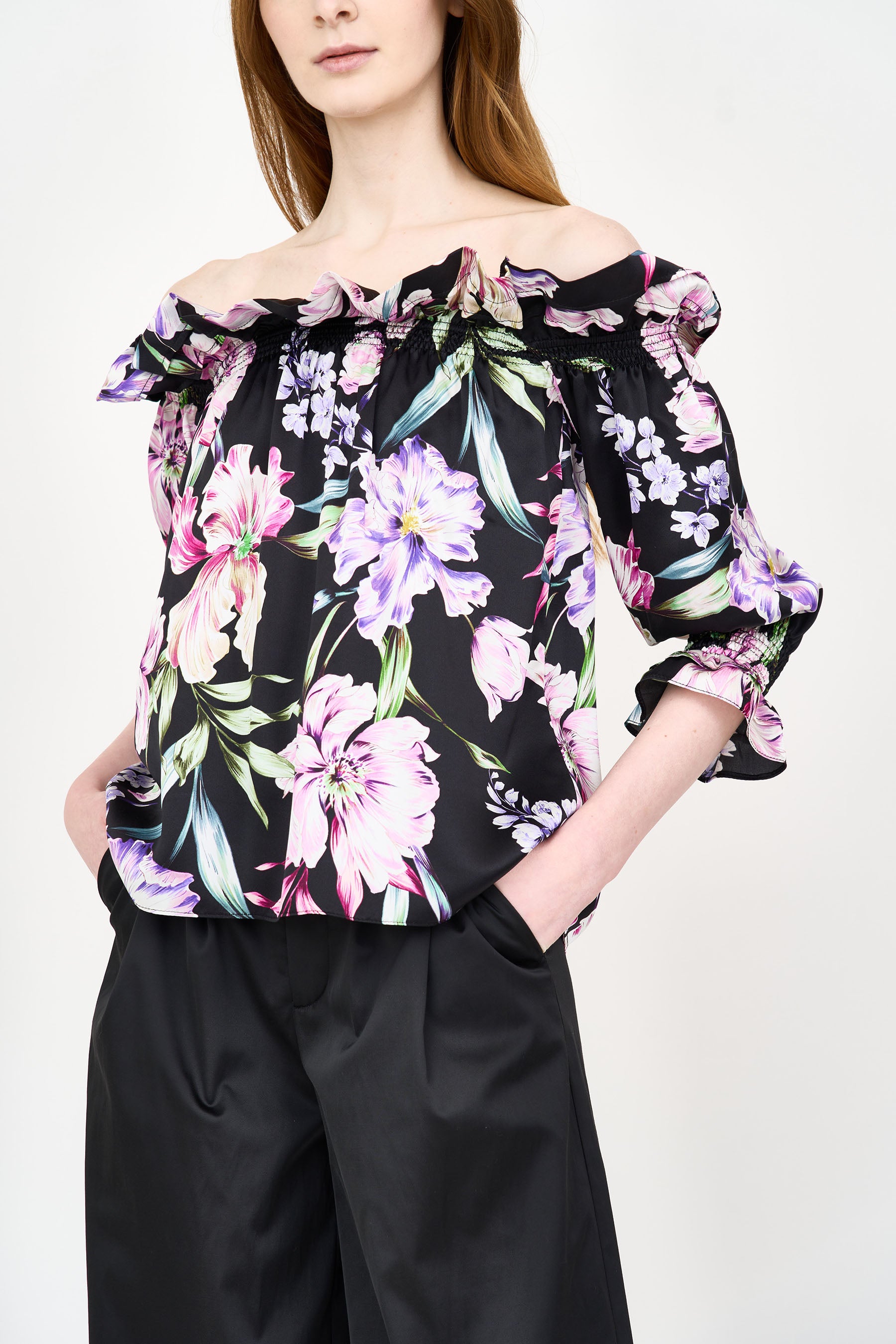 Regina Top - Ebony Garden