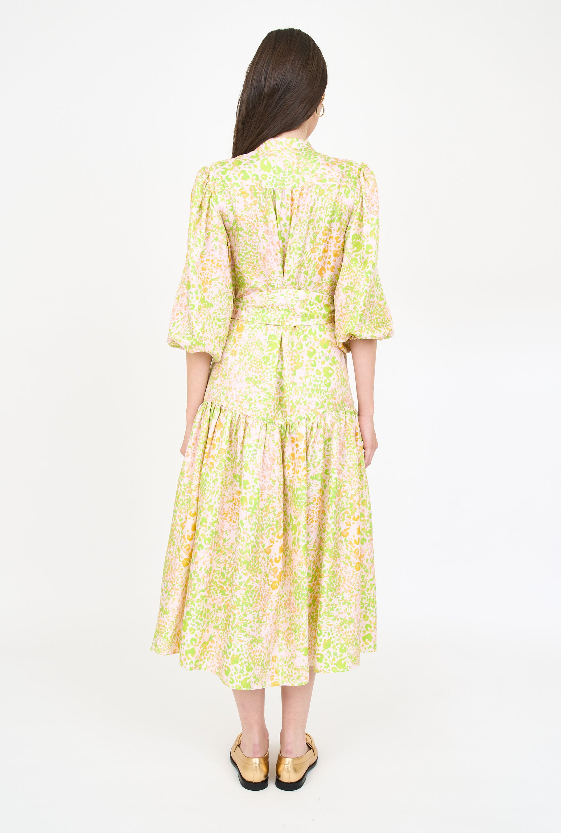 Lana Dress - Lime Leopard