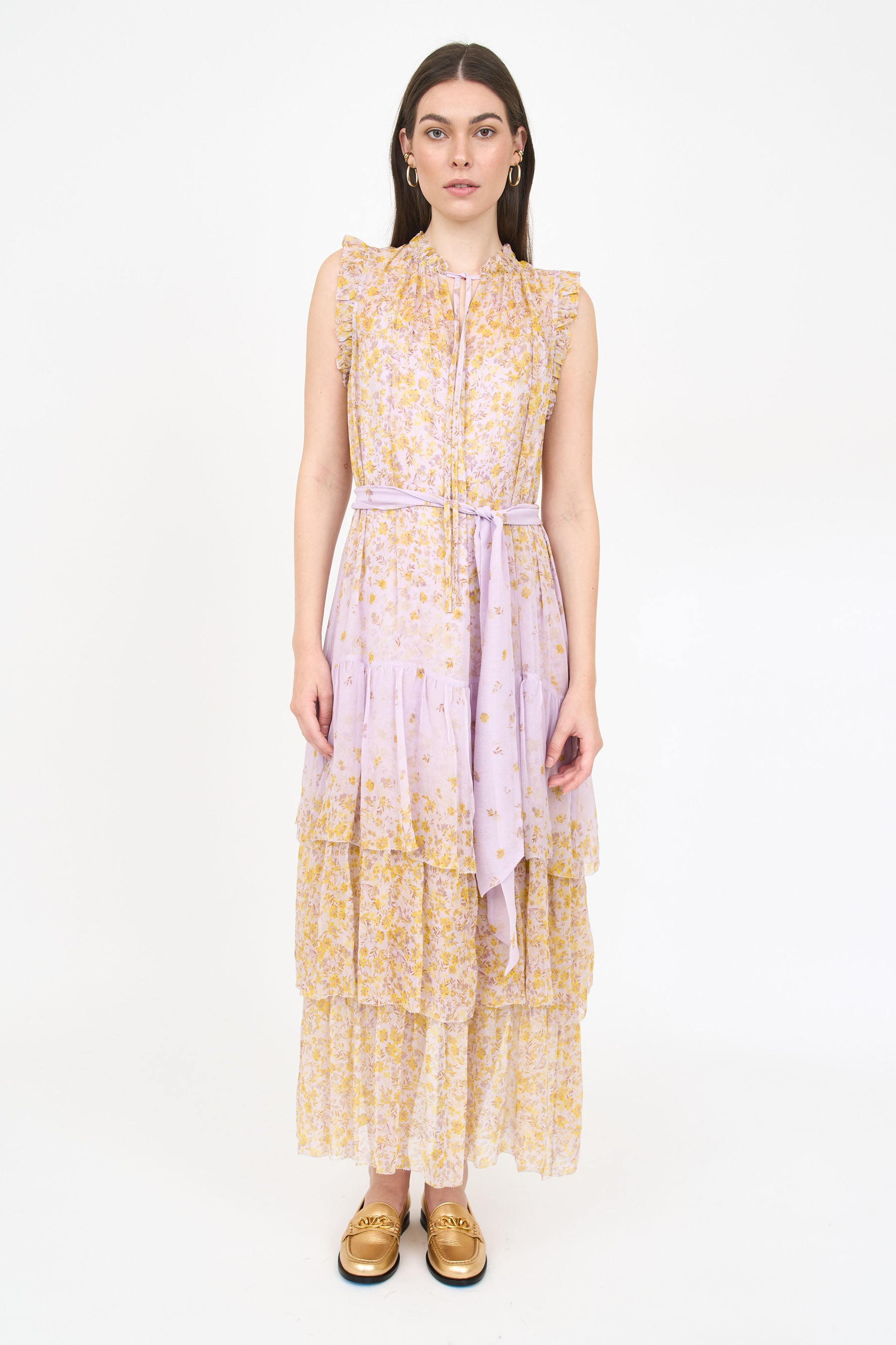 Christian Dress- Falling Floral Mauve