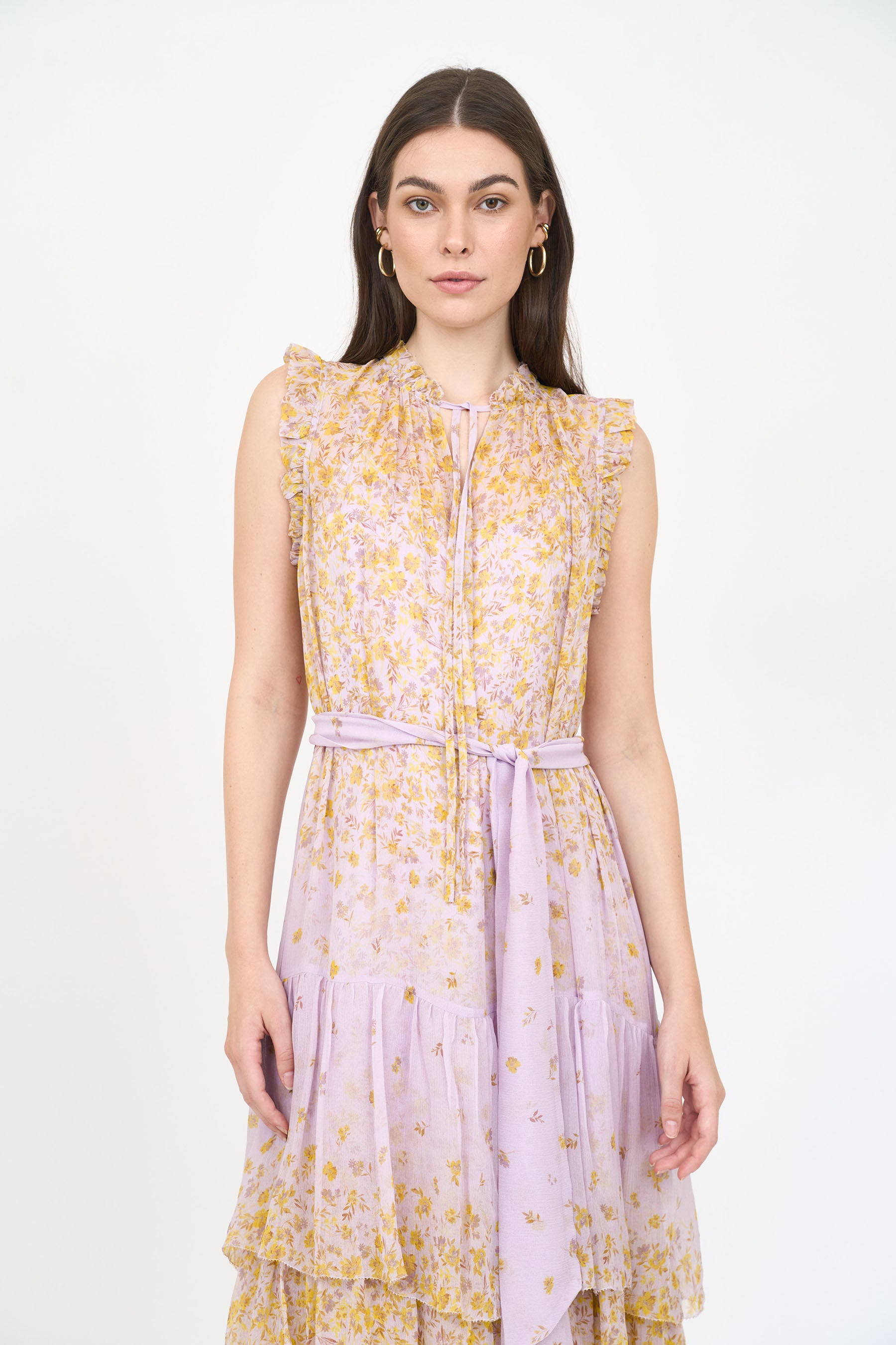 Christian Dress- Falling Floral Mauve