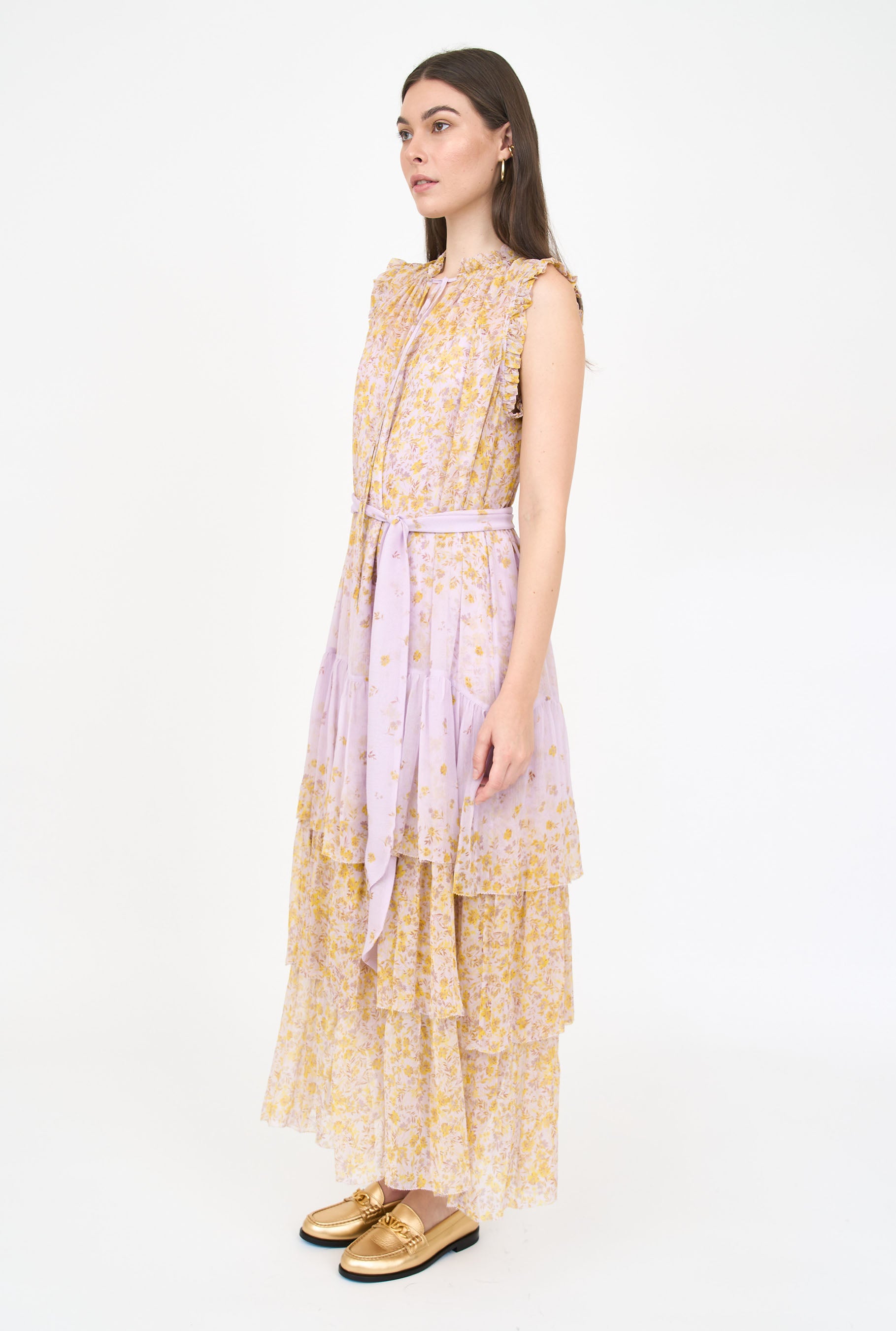 Christian Dress- Falling Floral Mauve