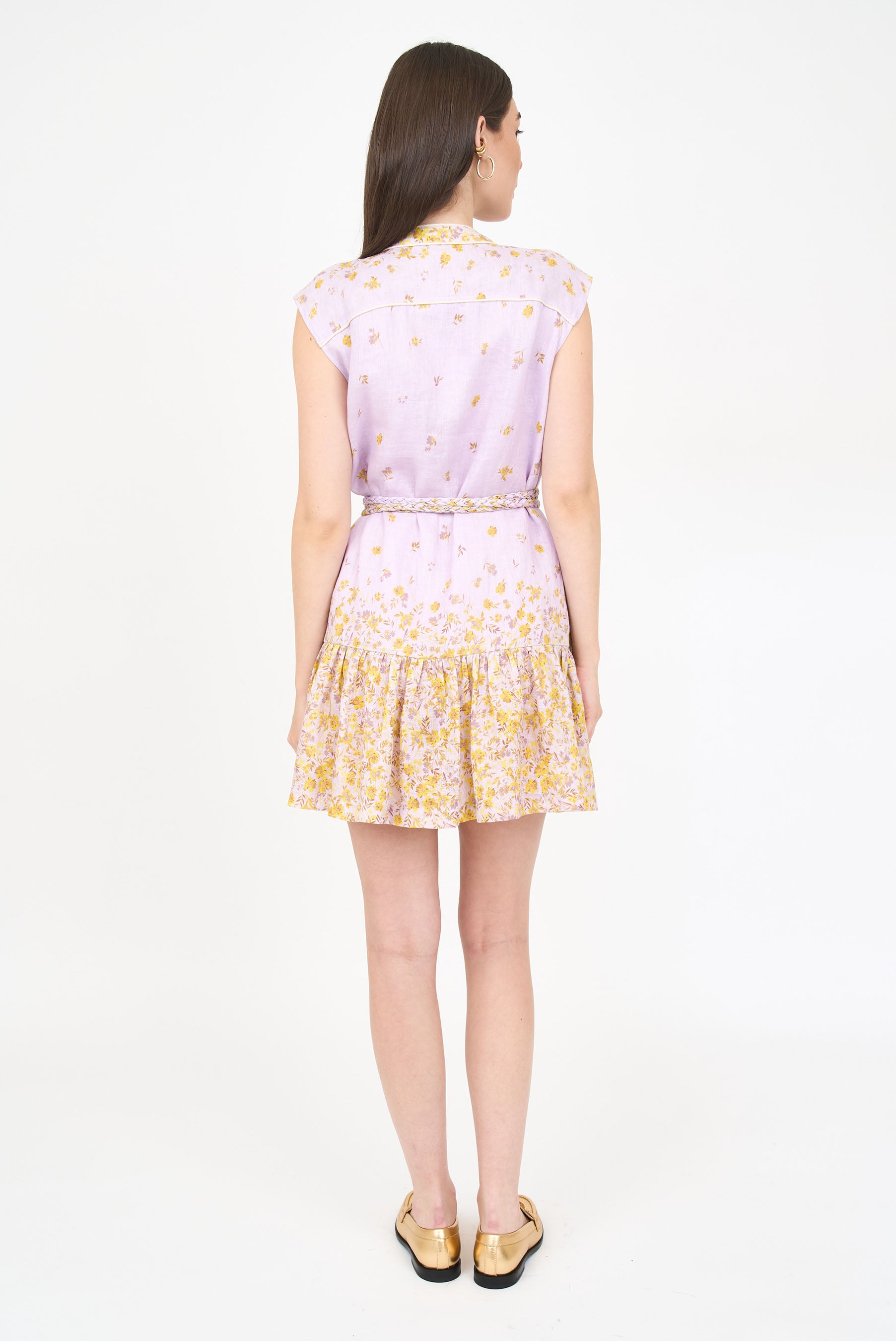 Lucie Dress - Falling Floral Mauve