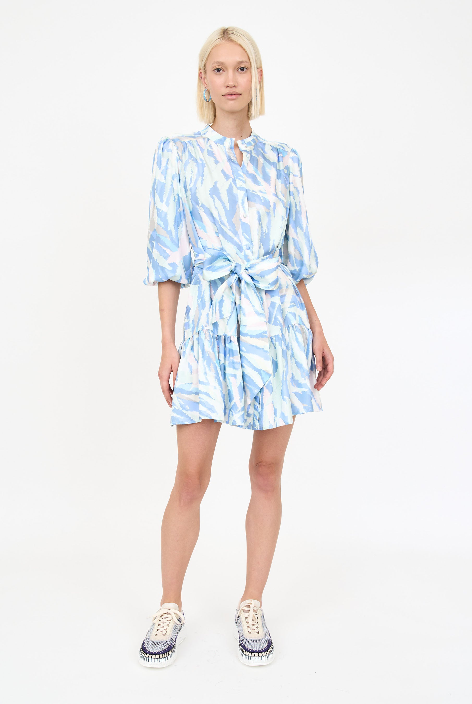 Rianne Dress - Blue Feather