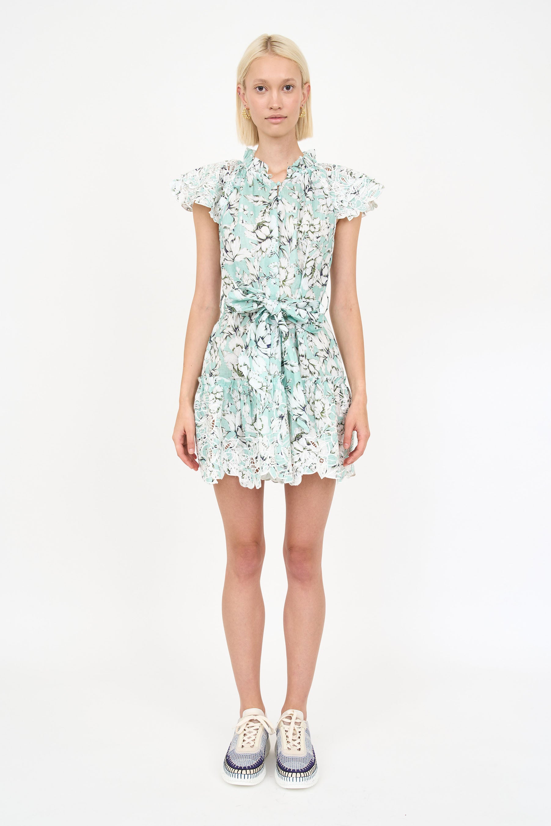Lisa Dress- Teal Vintage Floral