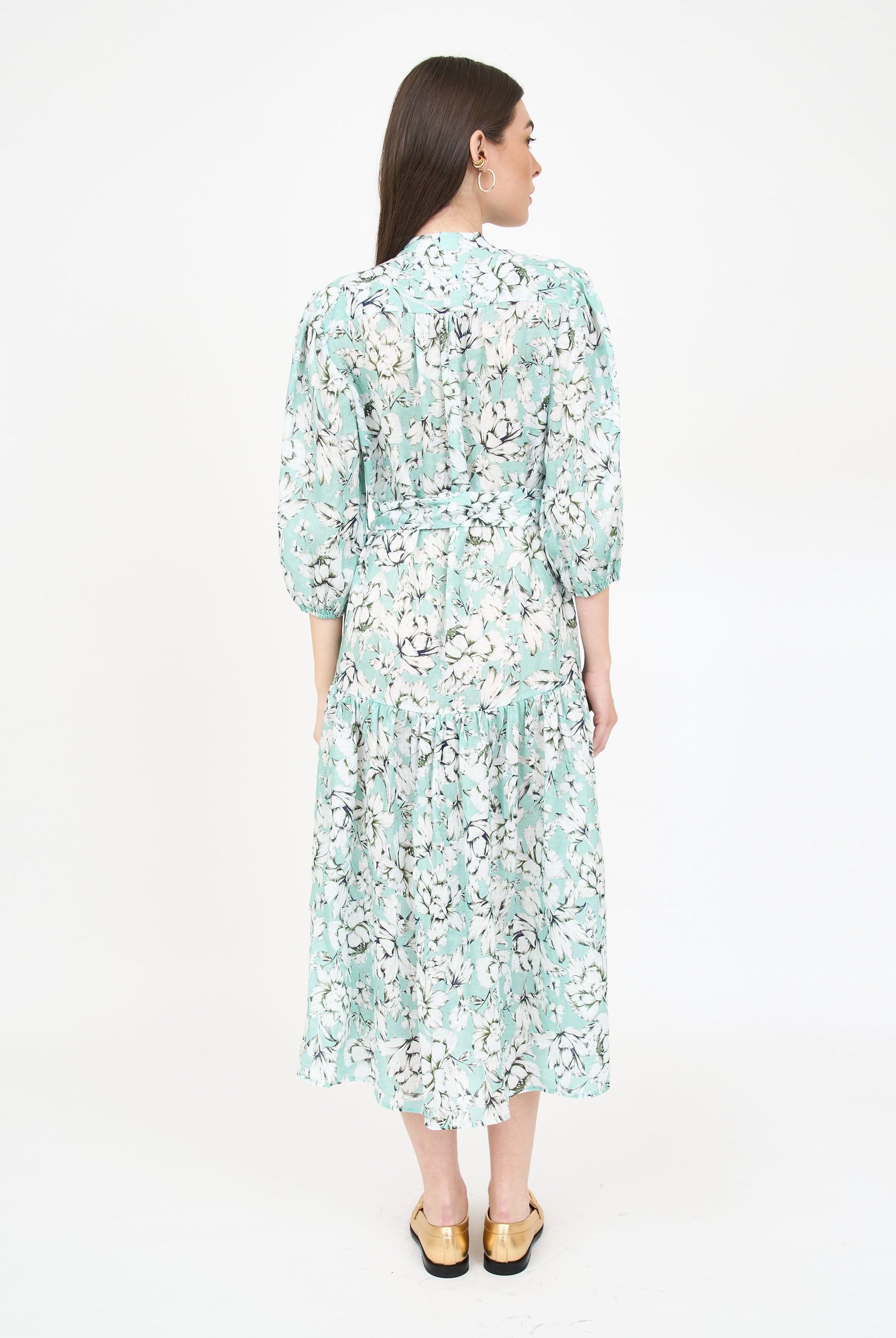 Lana Dress - Teal Vintage Floral