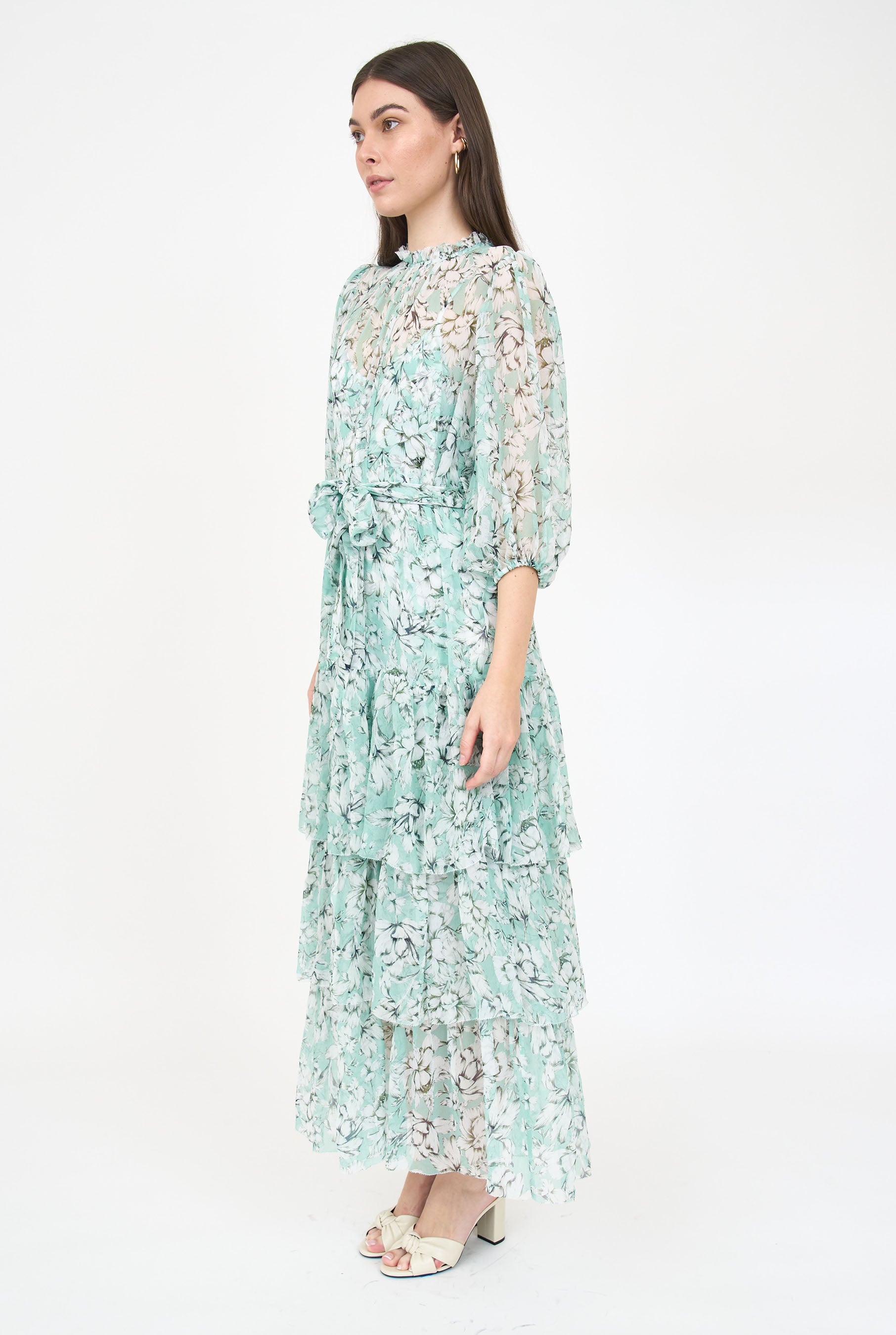 Sara Dress- Teal Vintage Floral