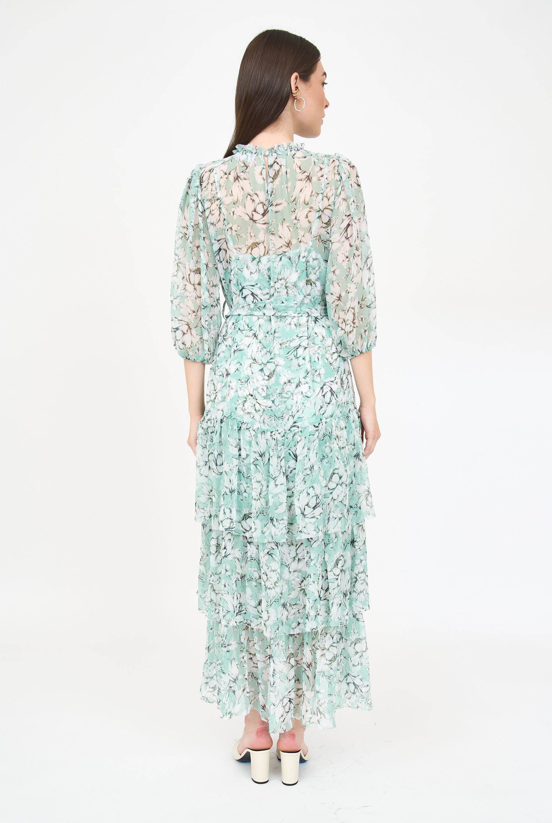 Sara Dress- Teal Vintage Floral