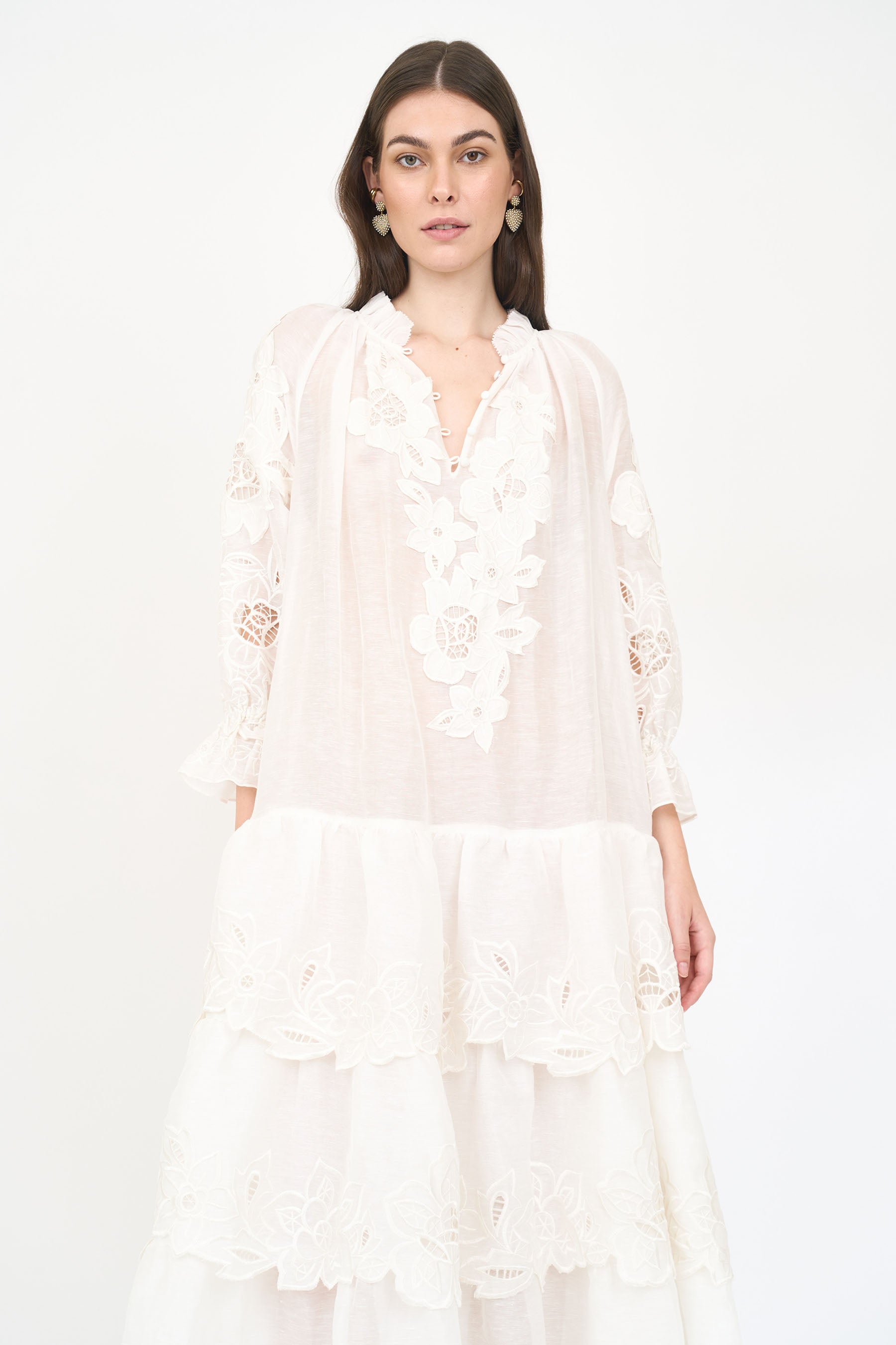 Tamar Dress - White Embroidery