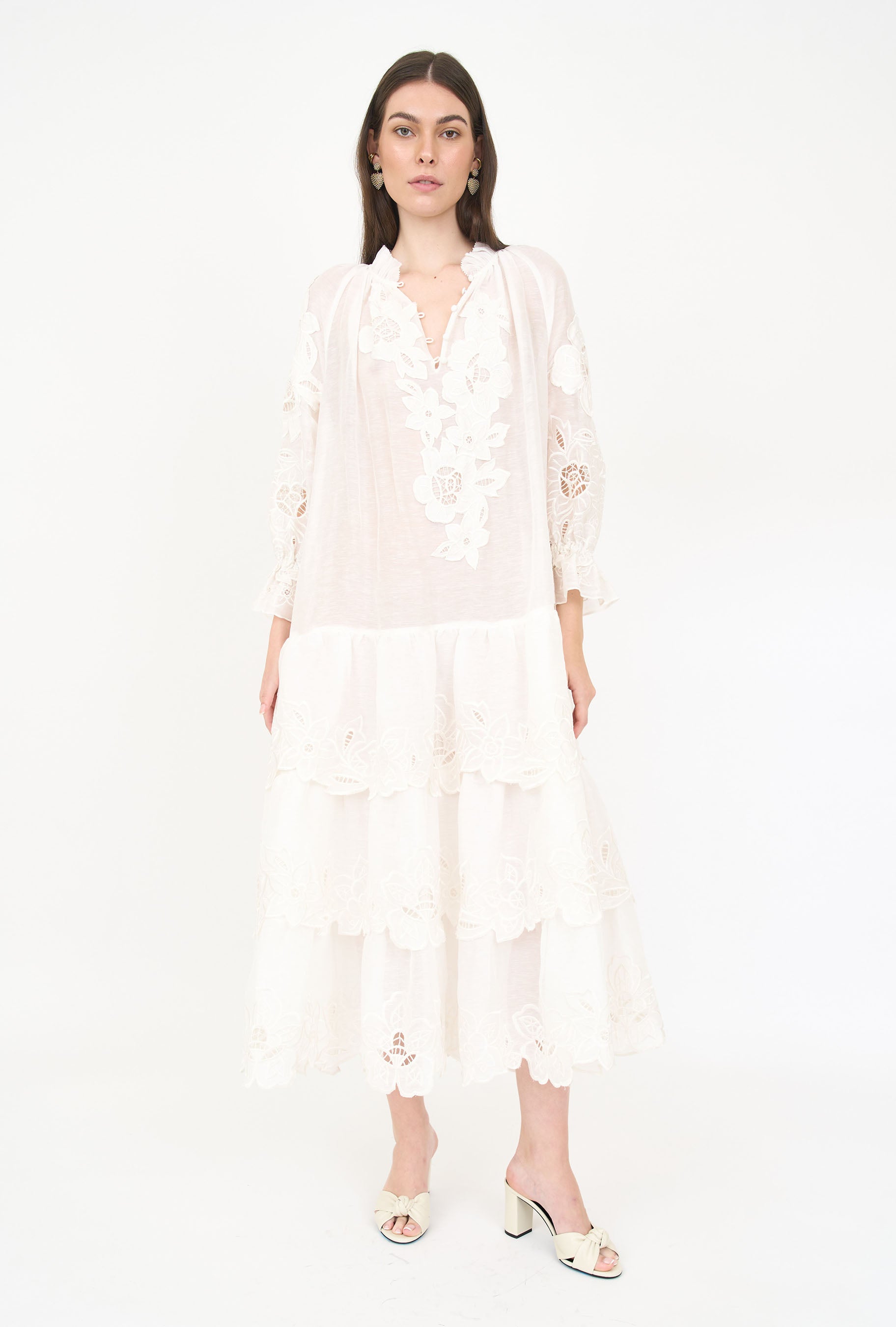 Tamar Dress - White Embroidery