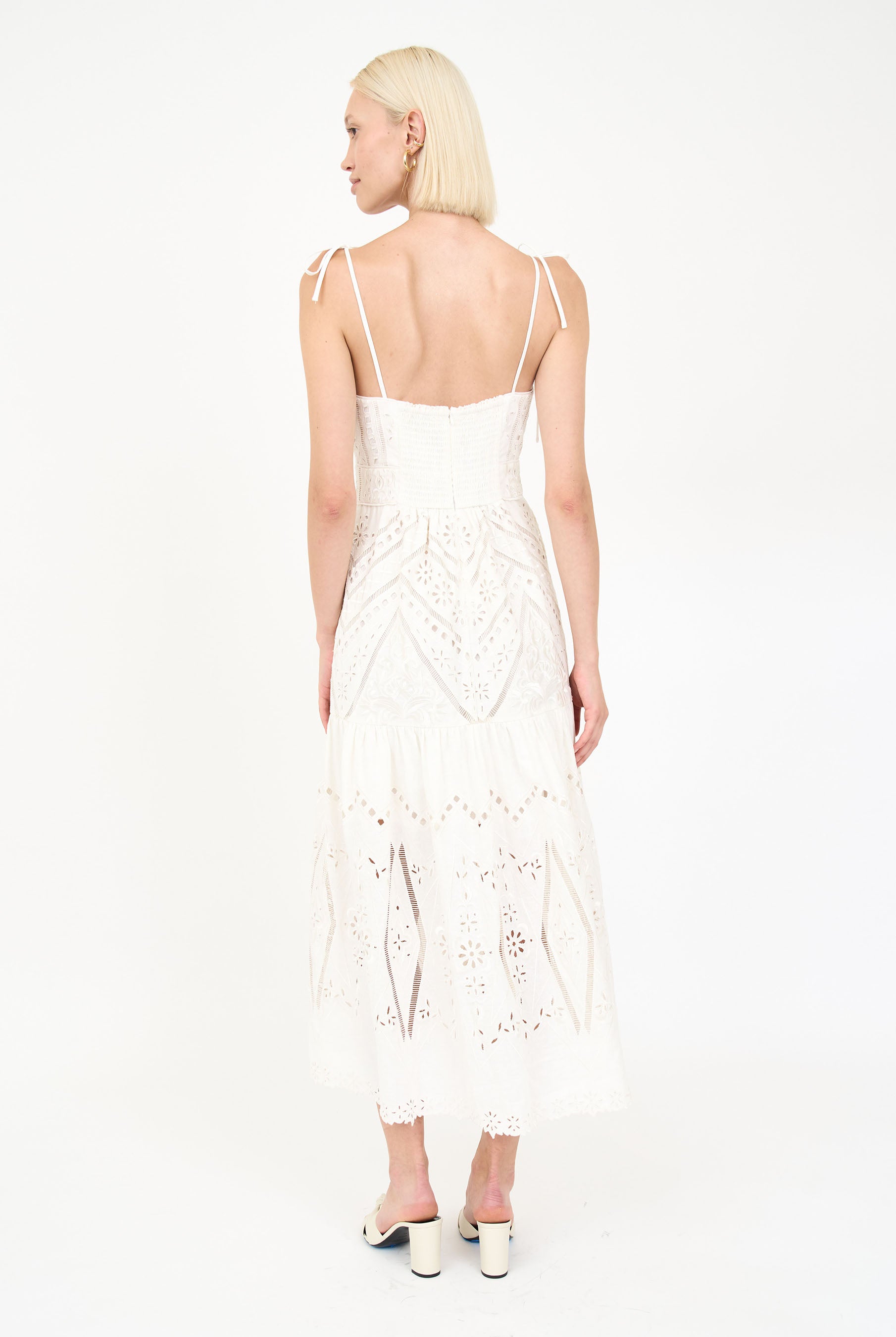 Samantha Dress - Blanc Embroidery