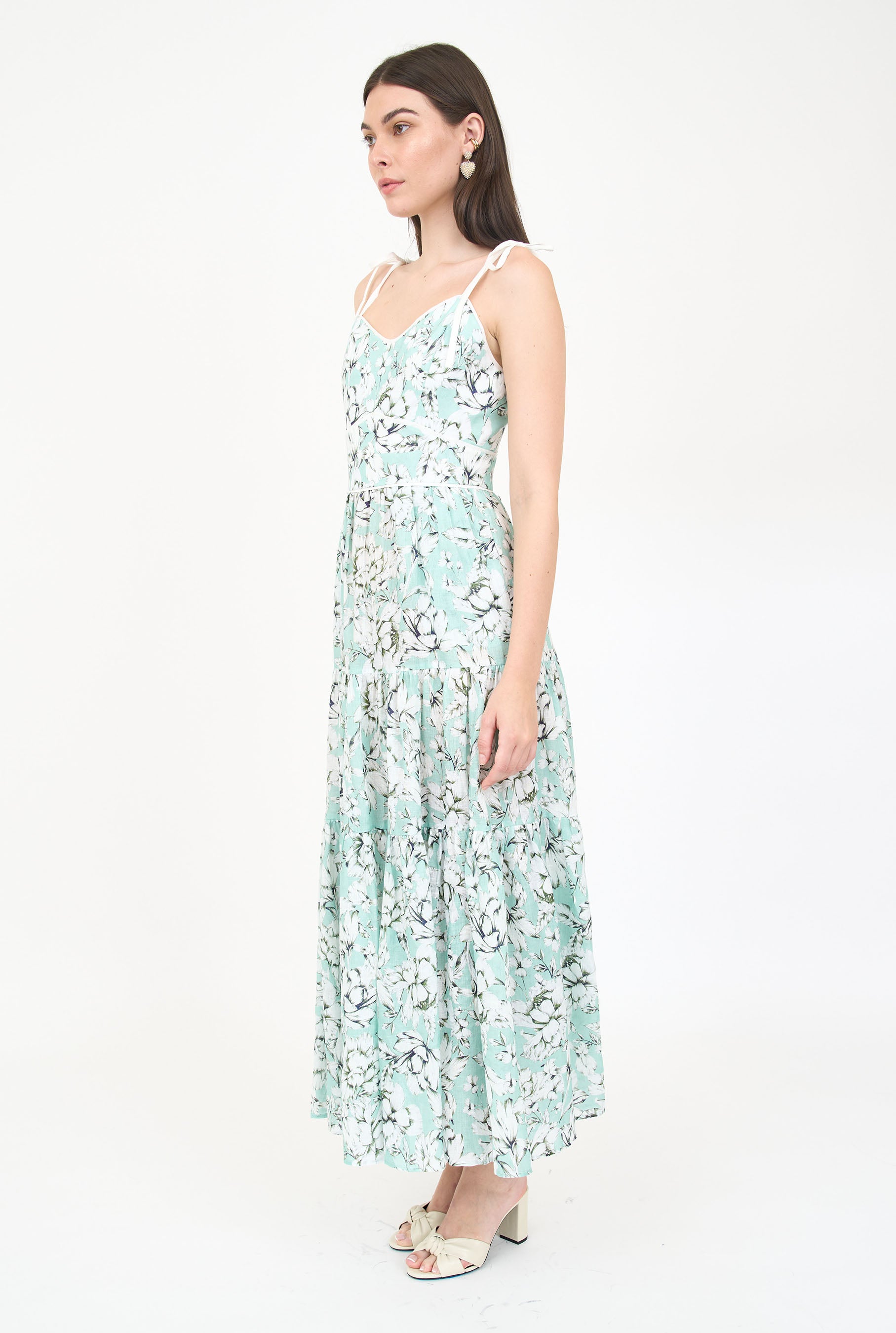 Saphina Dress - Teal Vintage Floral