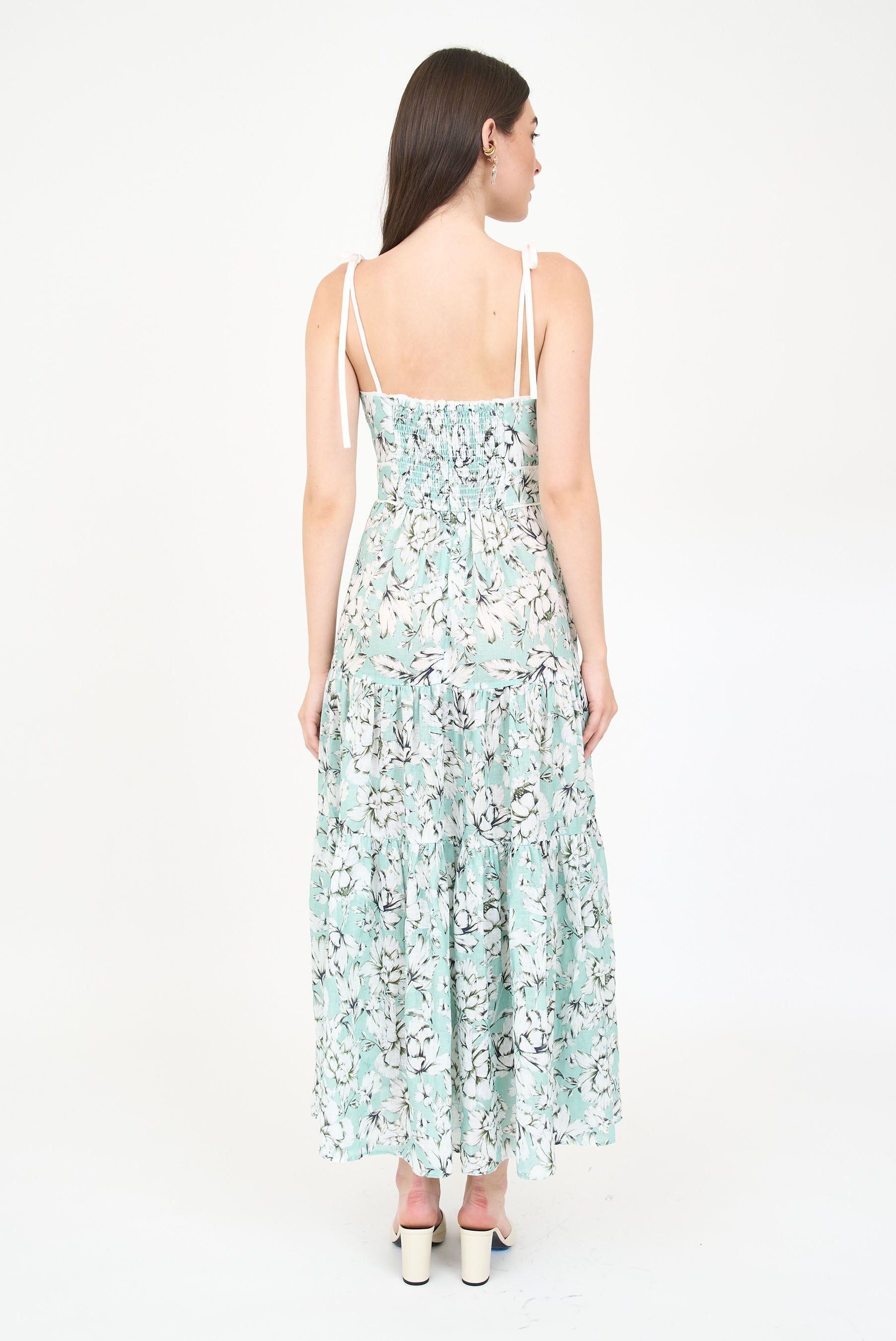 Saphina Dress - Teal Vintage Floral