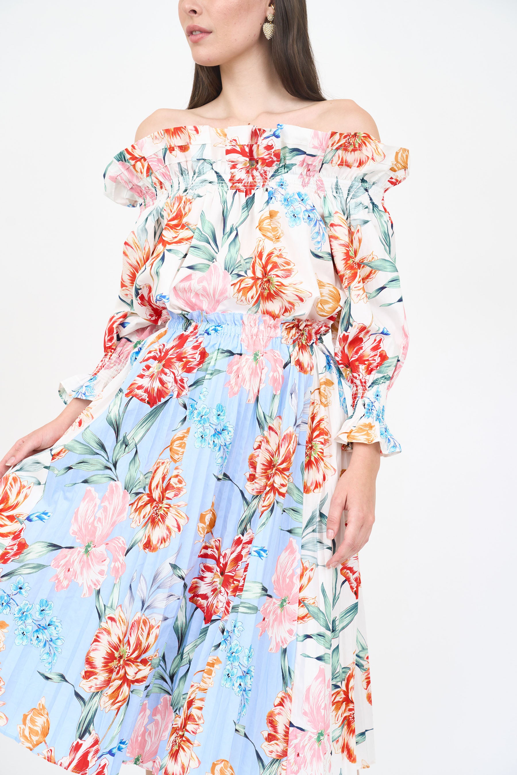 Regina Top - Ivory Garden