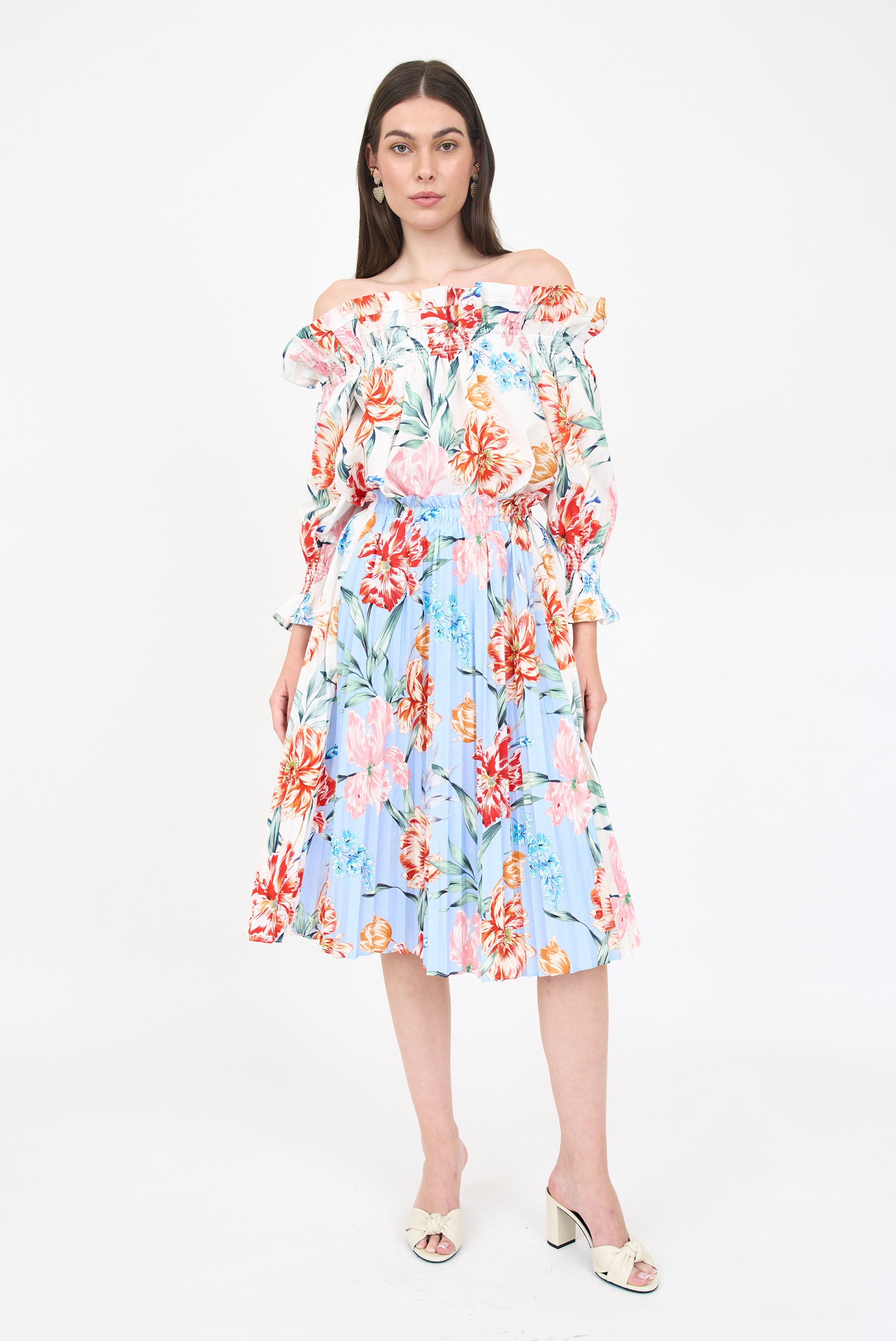 Regina Top - Ivory Garden