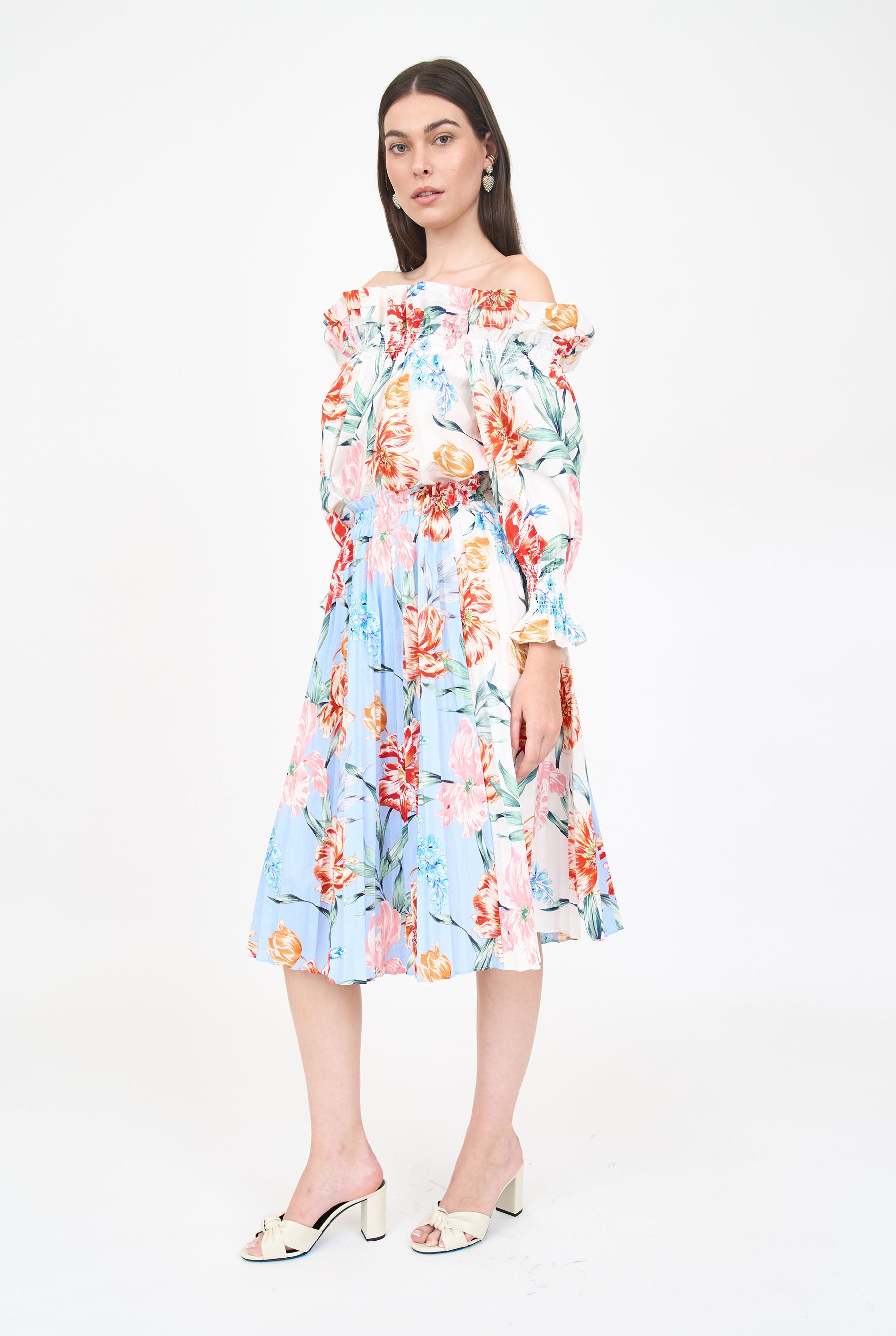 Regina Top - Ivory Garden