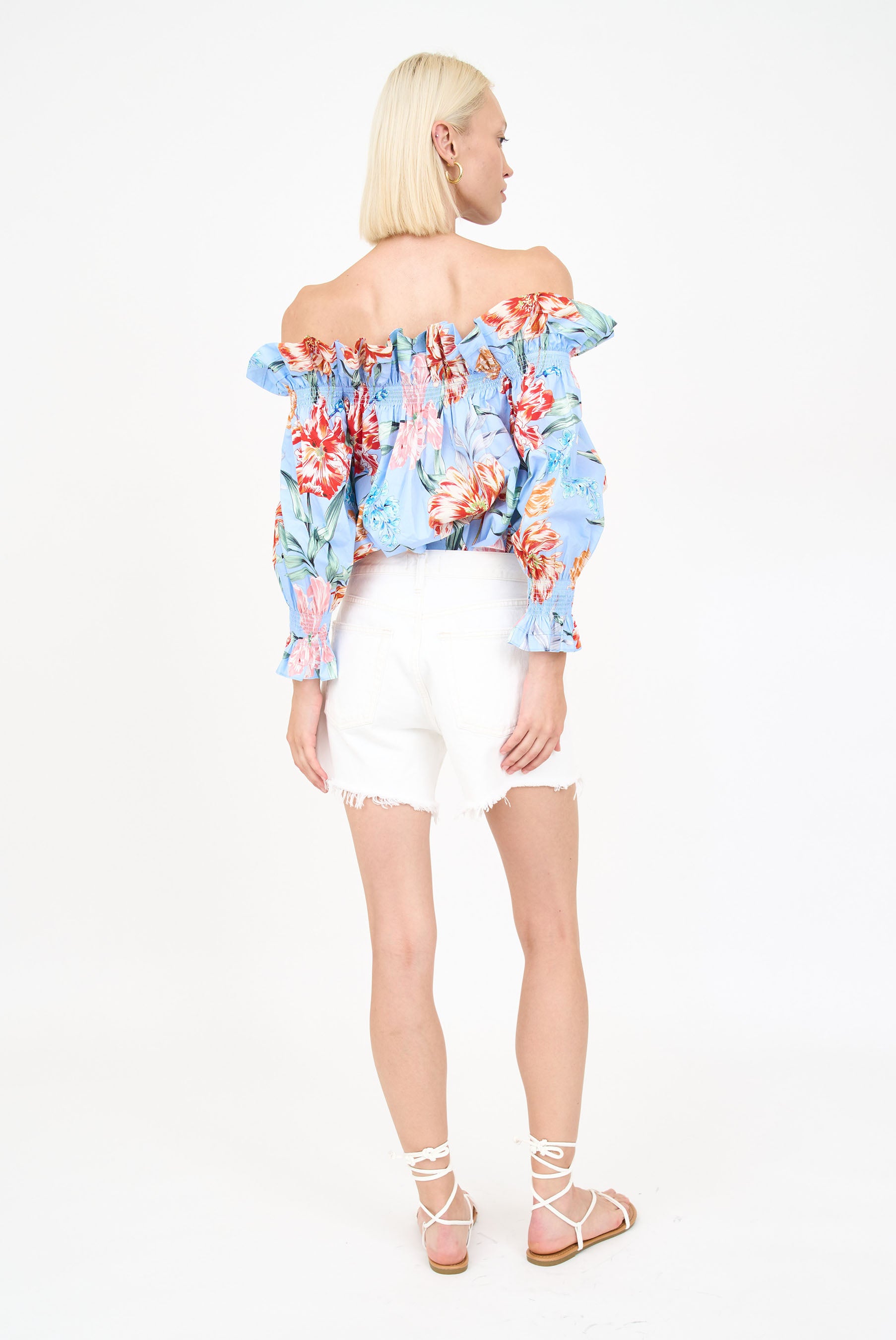 Regina Top - Blue Garden