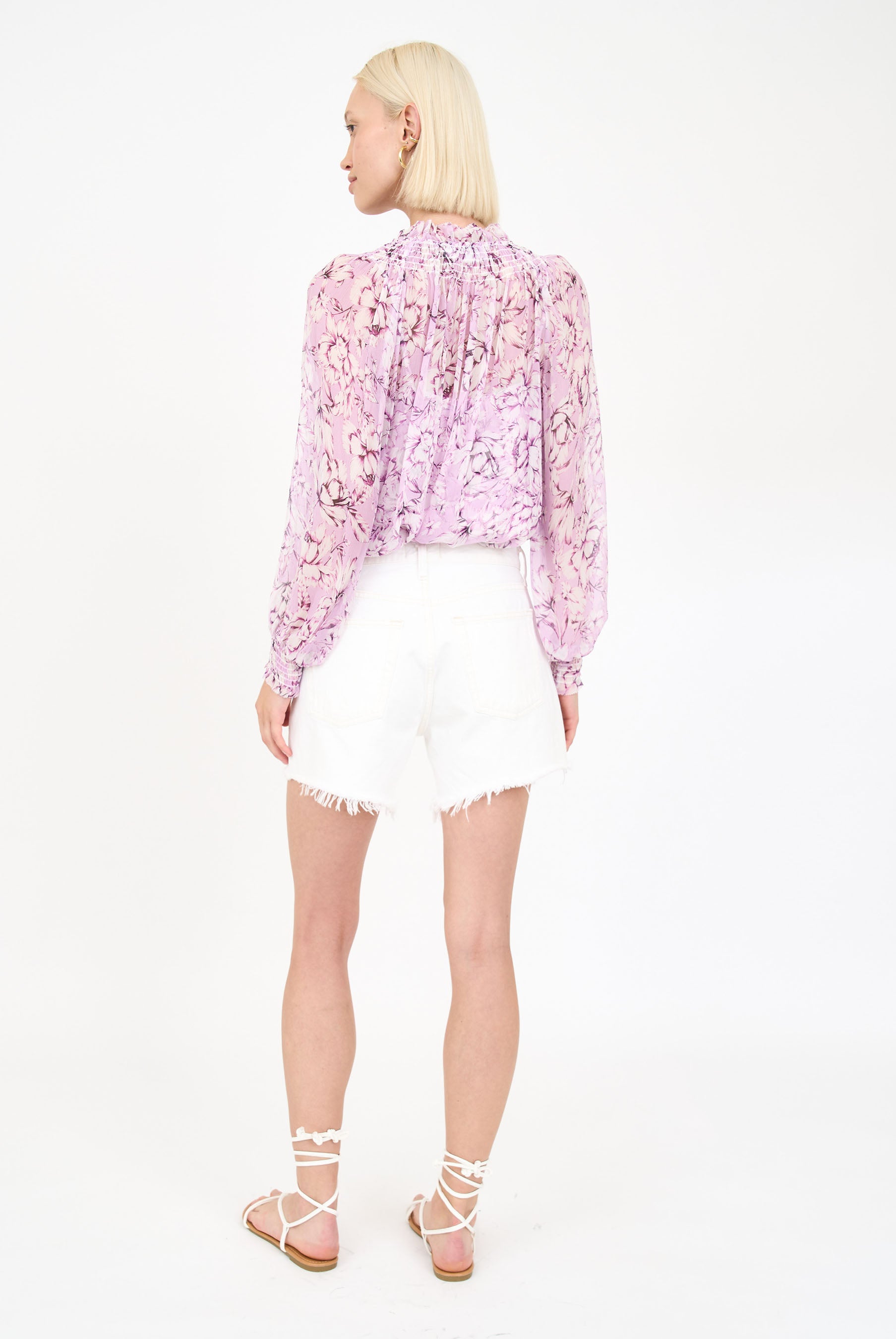 Andrea Blouse- Pink Vintage Floral
