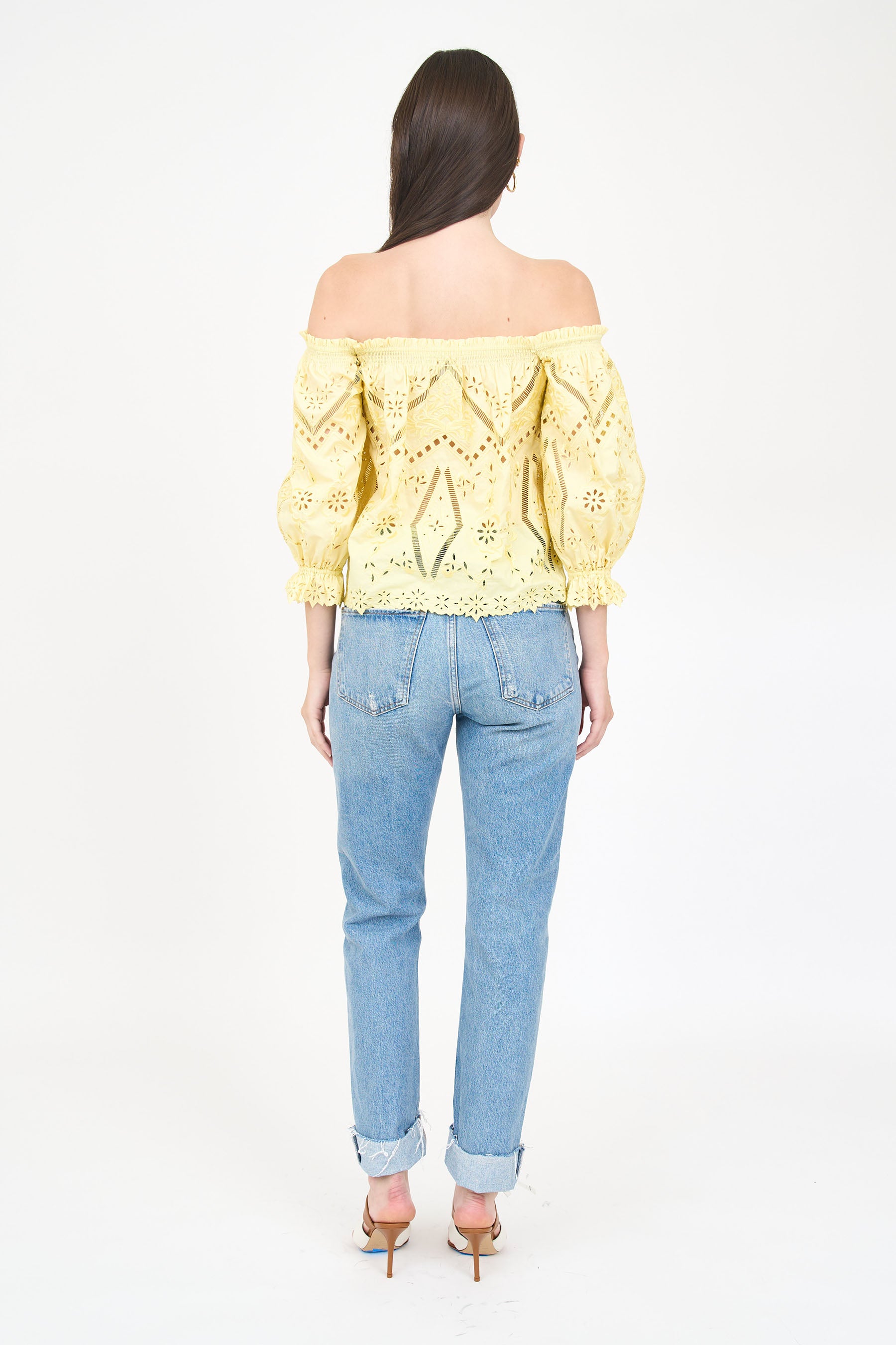 Parker Top - Lemon Embroidery