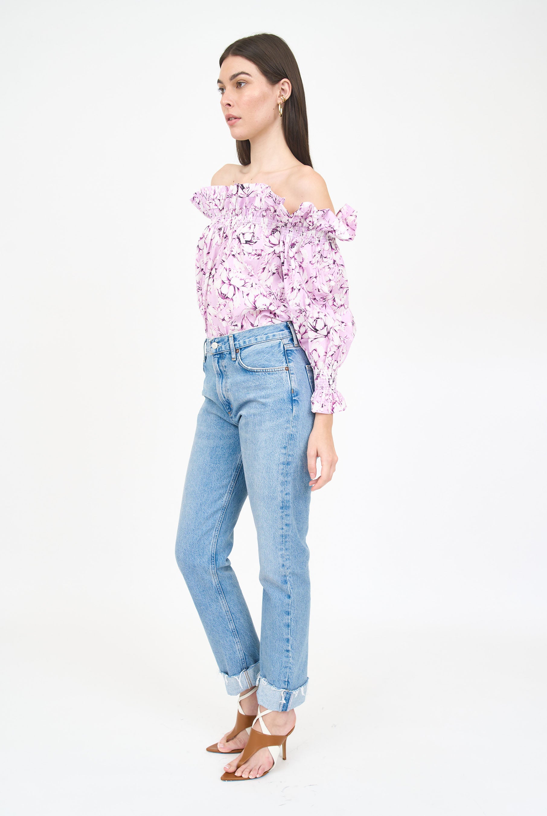 Regina Top - Pink Vintage Floral