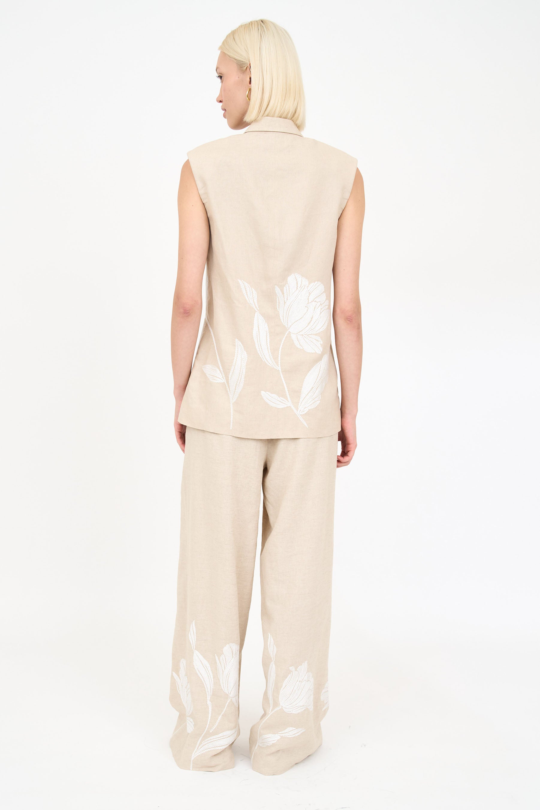 Ping Vest - Khaki Embroidery
