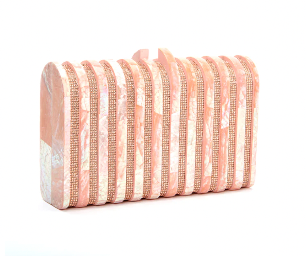Rodeo Clutch- Blush Mother of Pearl
