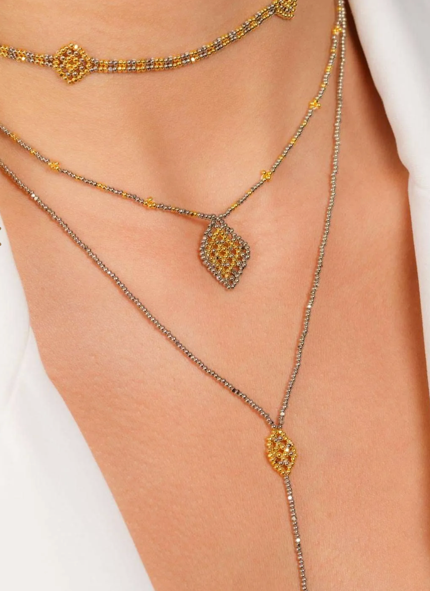 Wixarika Necklace- Gold/Platinum