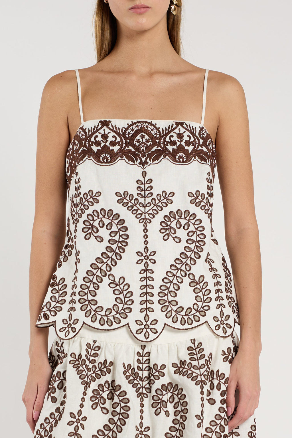 Marcy Top Chocolate Embroidery