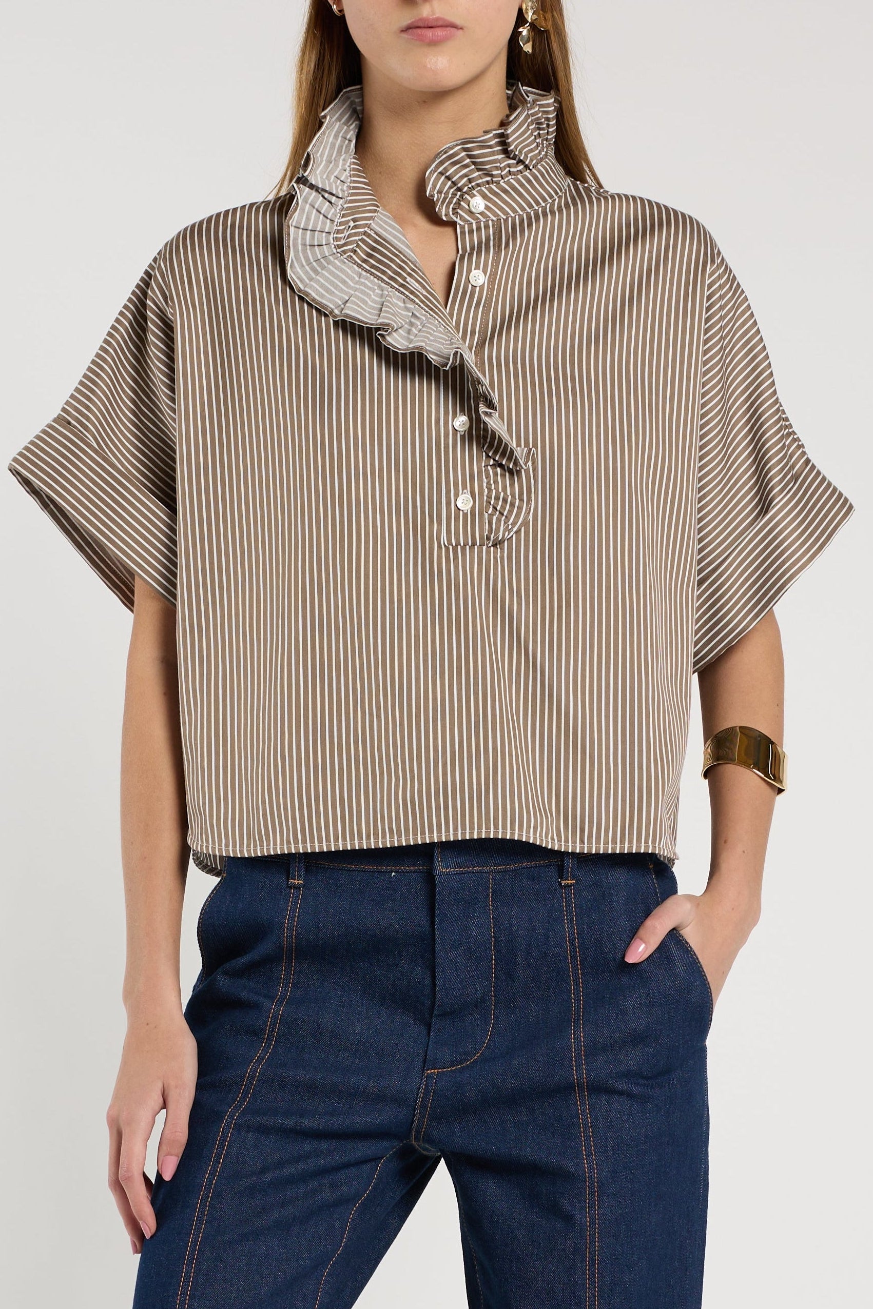 Mabel Top - Chocolate Stripe