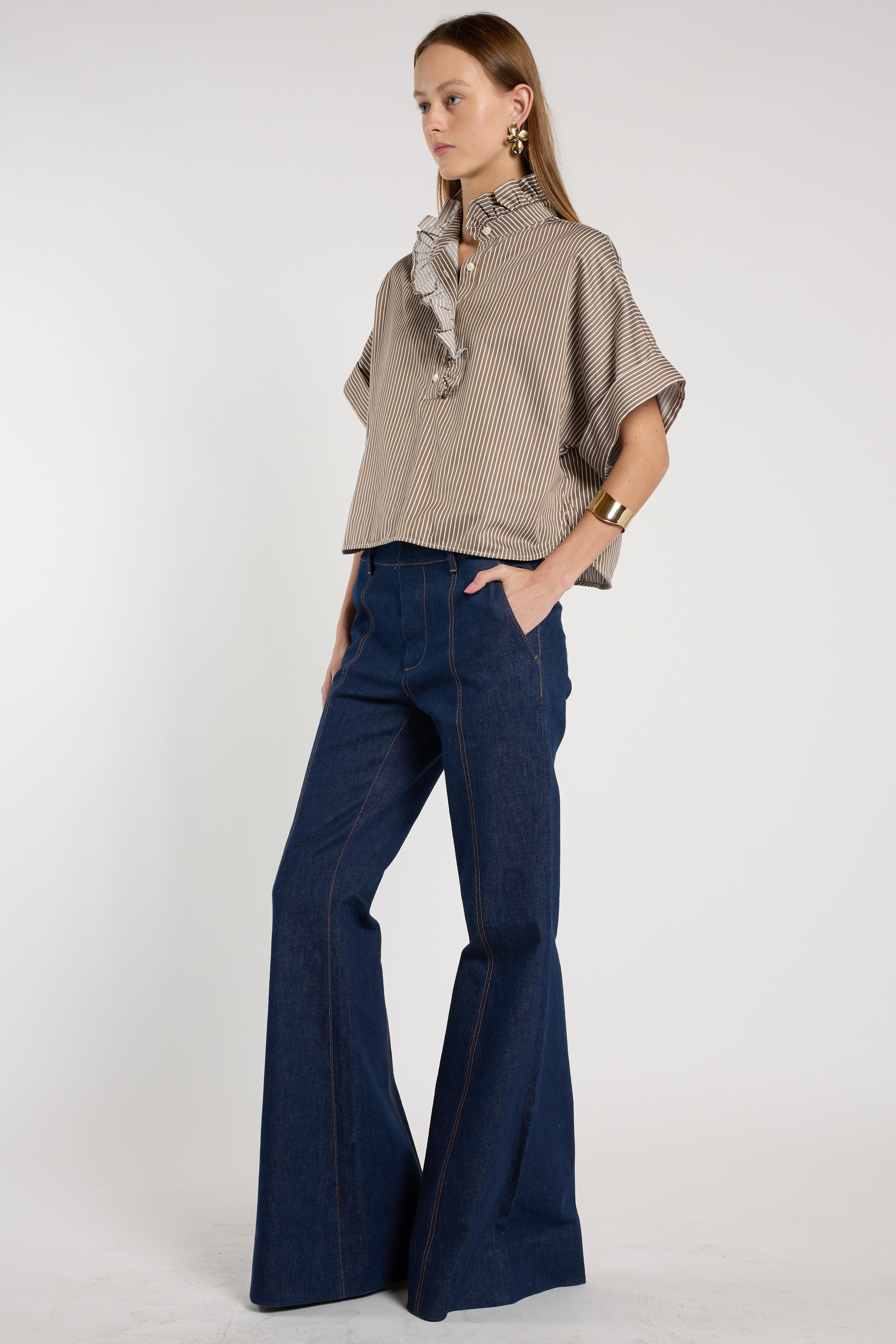 Mabel Top - Chocolate Stripe