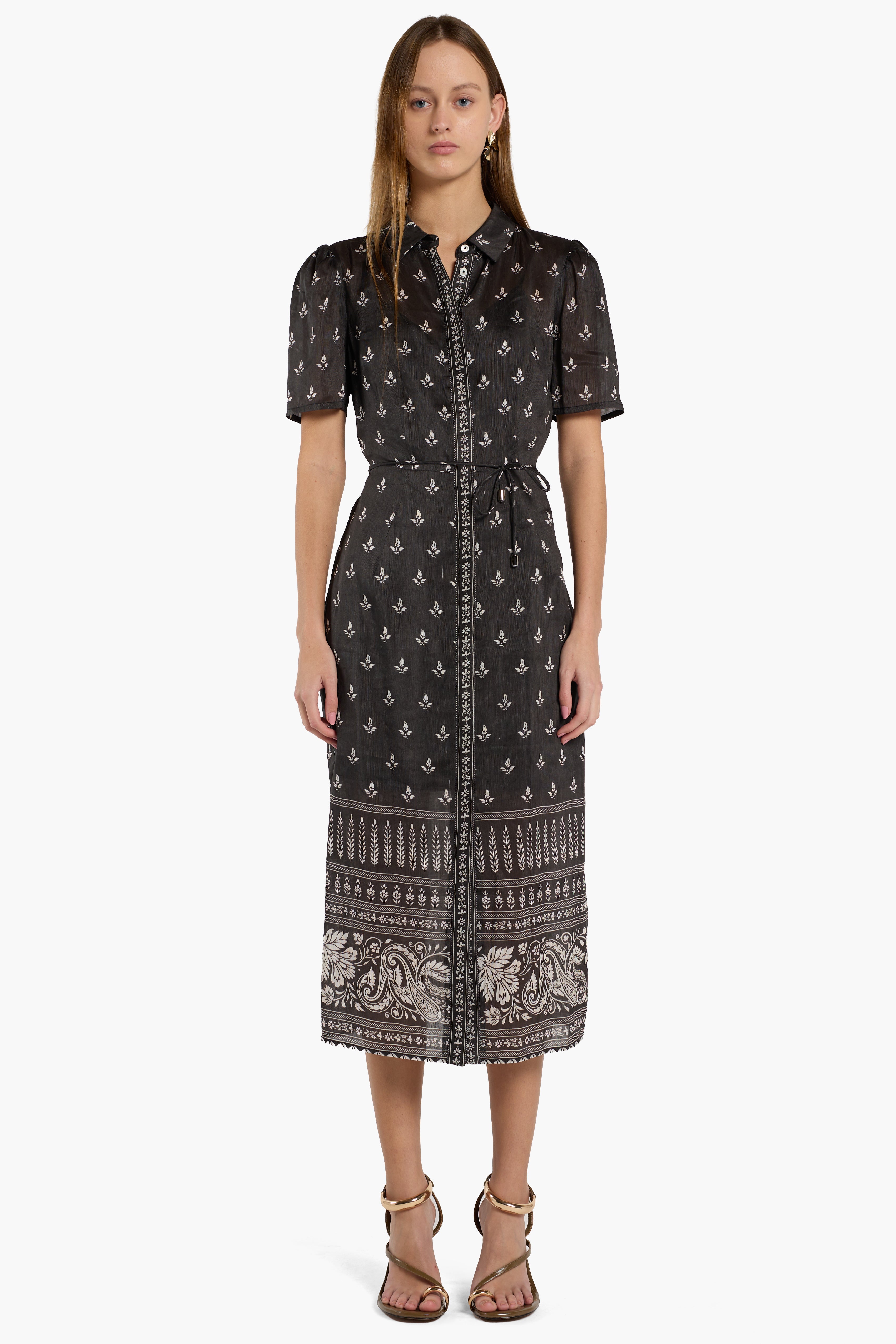Cecile Dress - Wildflower Black