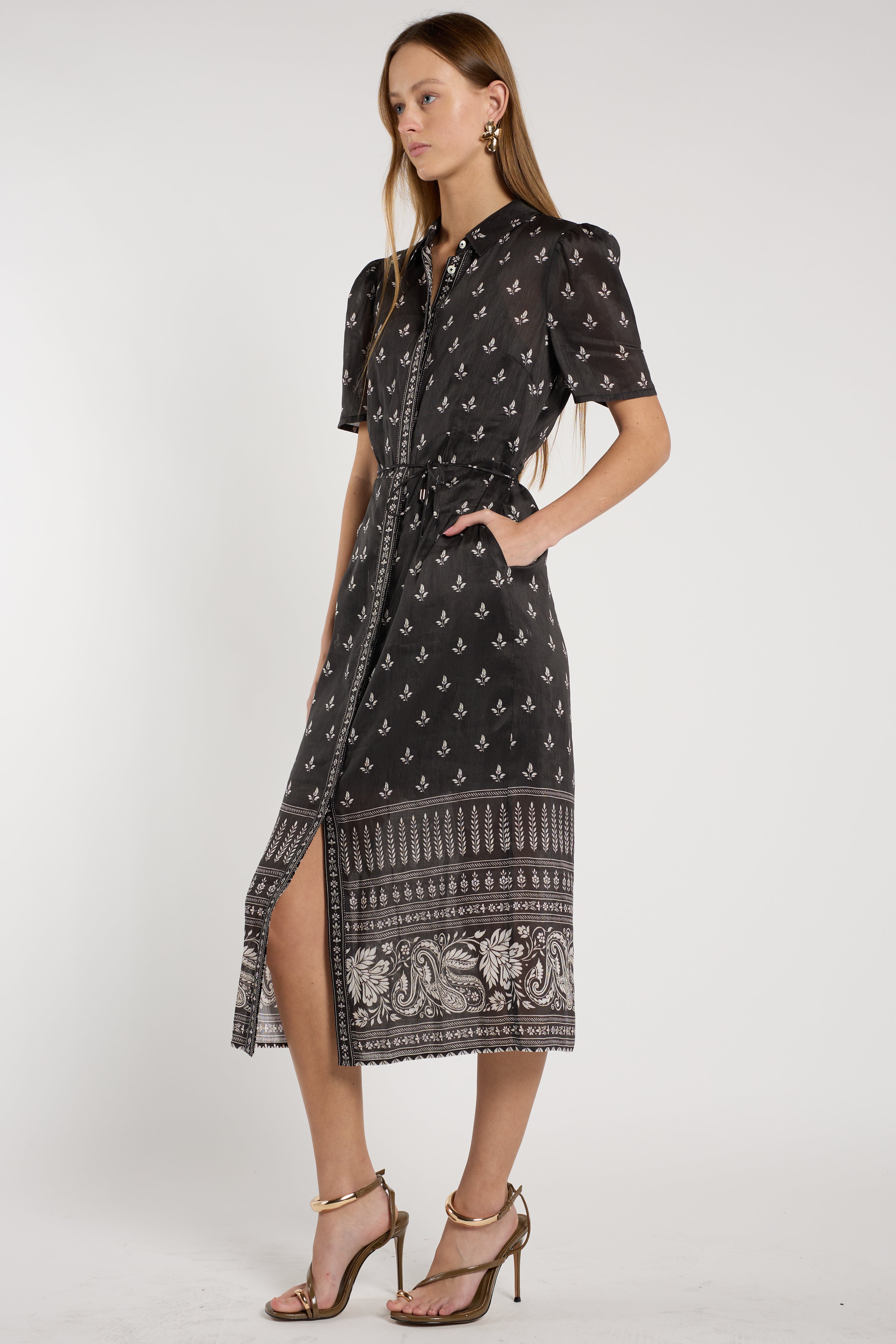 Cecile Dress - Wildflower Black