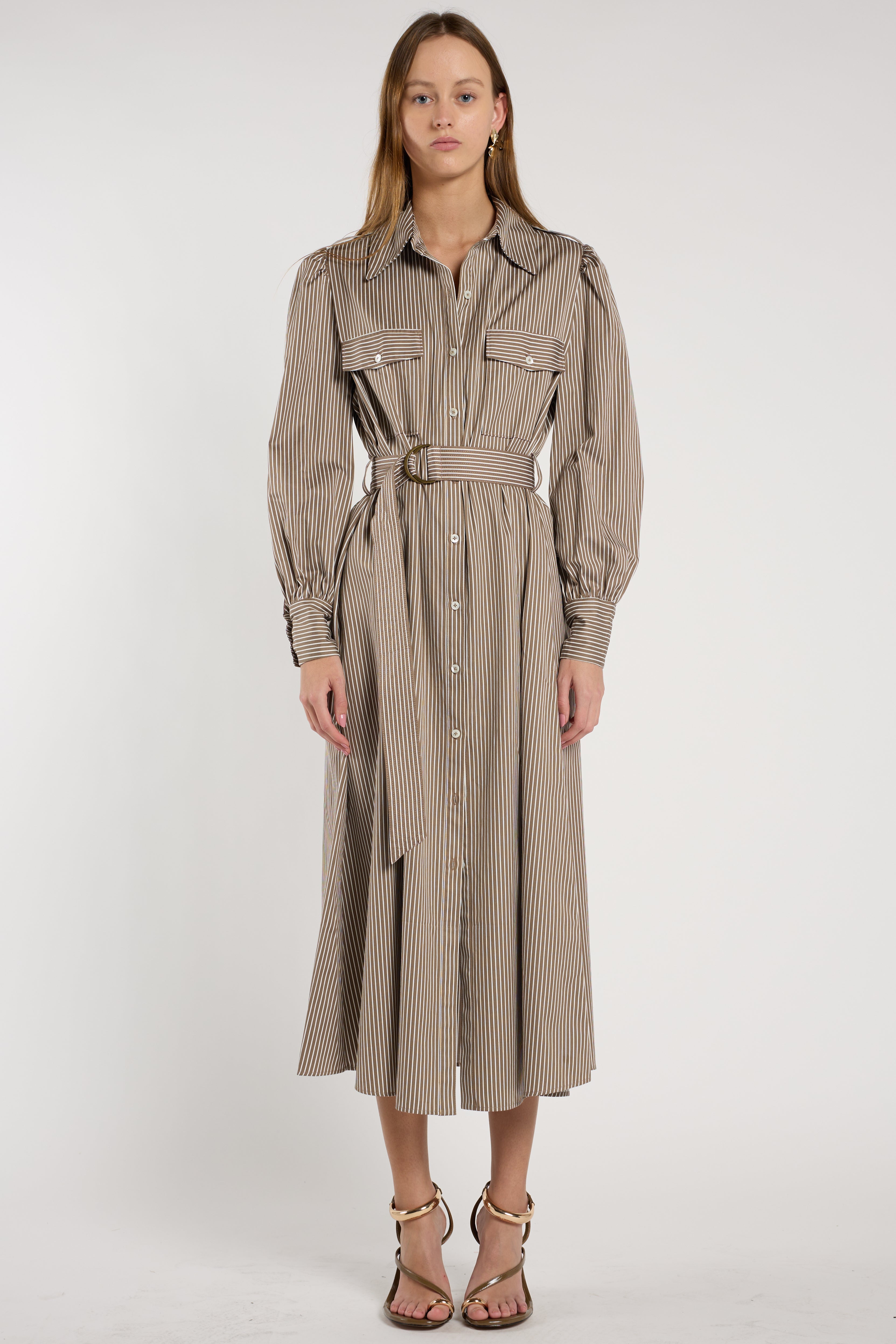 Darcy Dress - Chocolate Stripe