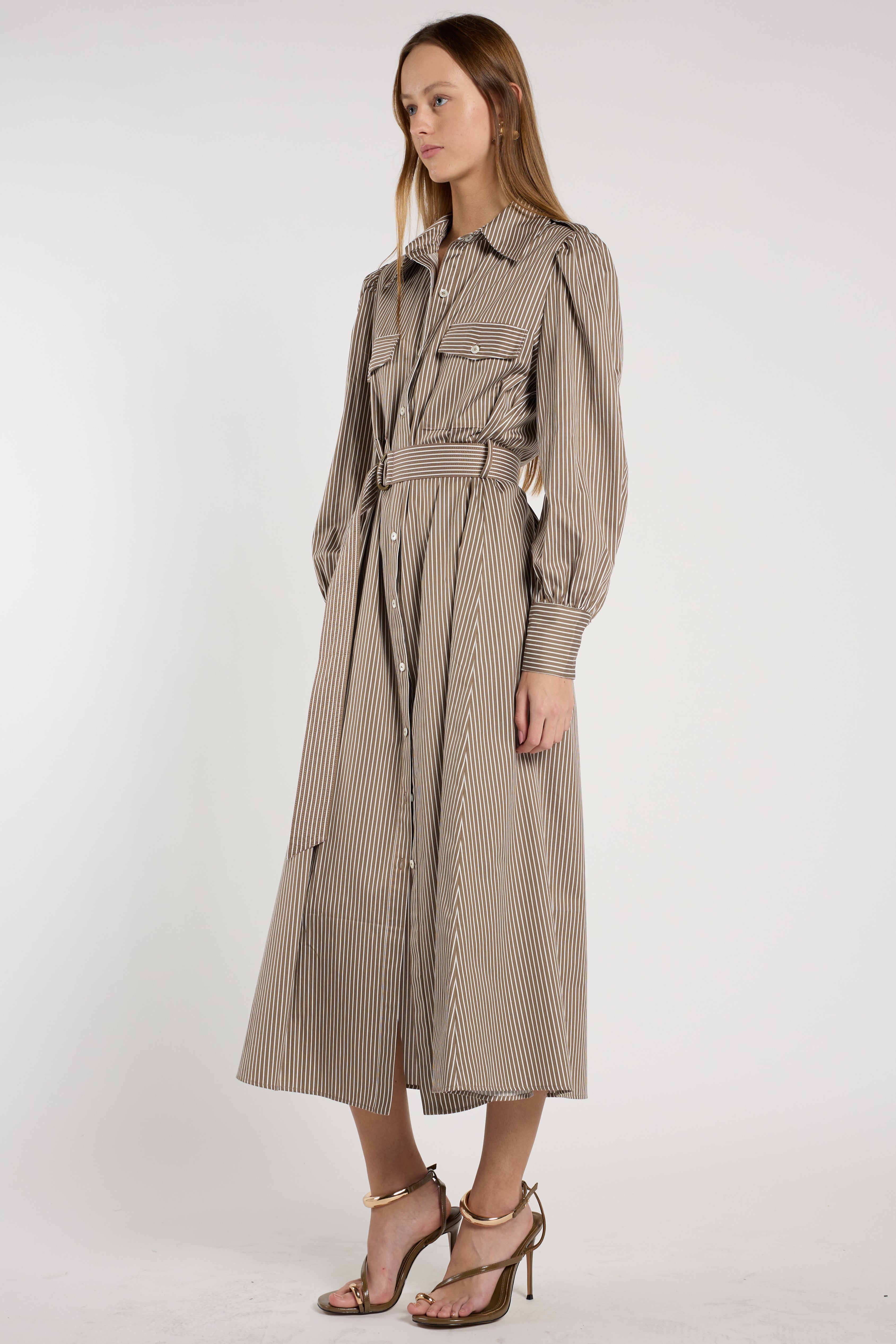 Darcy Dress - Chocolate Stripe