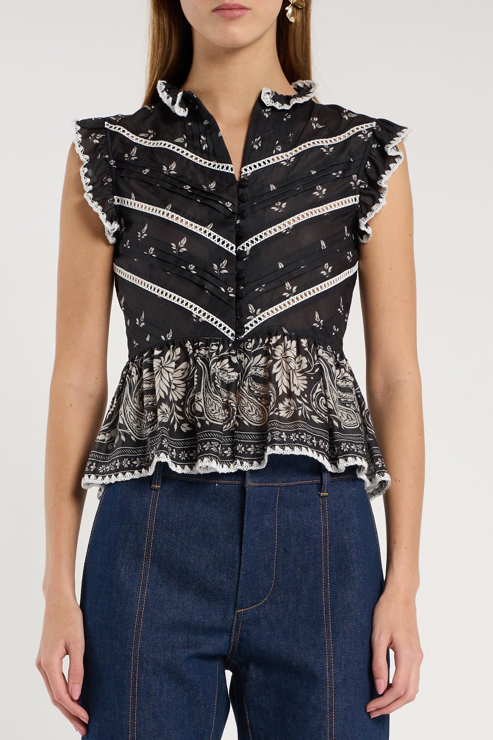 Artie Top - Wildflower Black