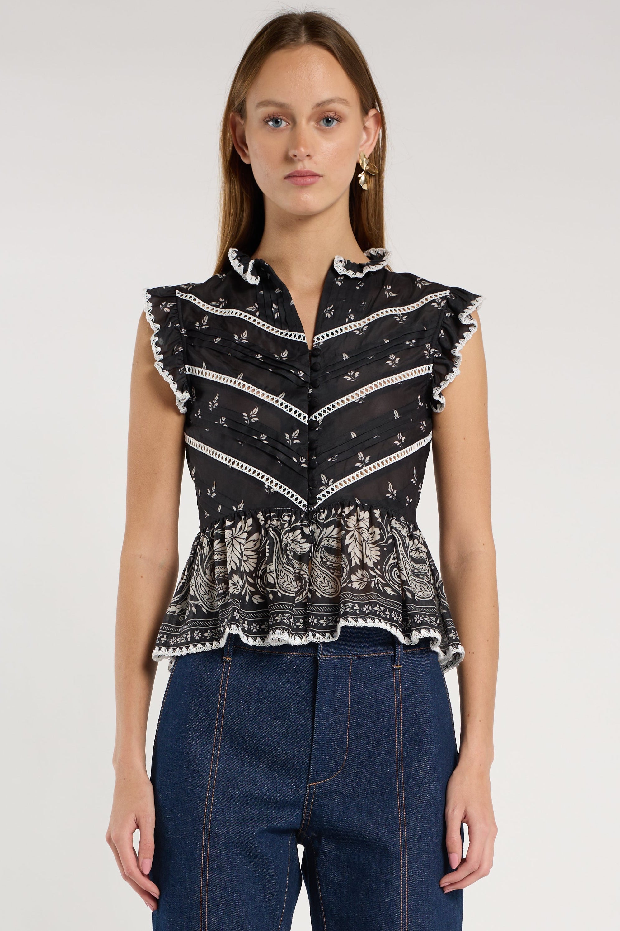 Artie Top - Wildflower Black