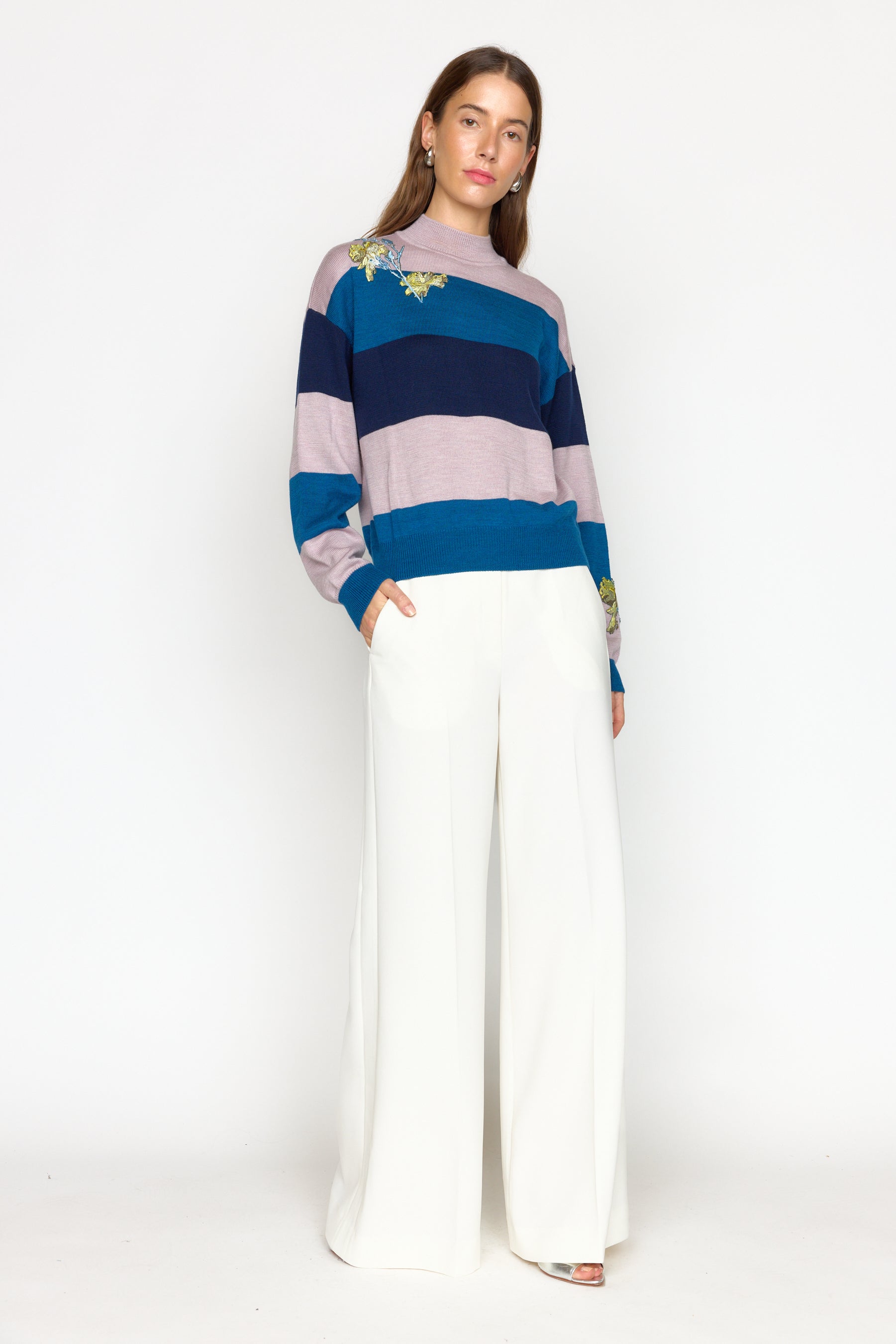 Bianca Sweater - Blue Stripe