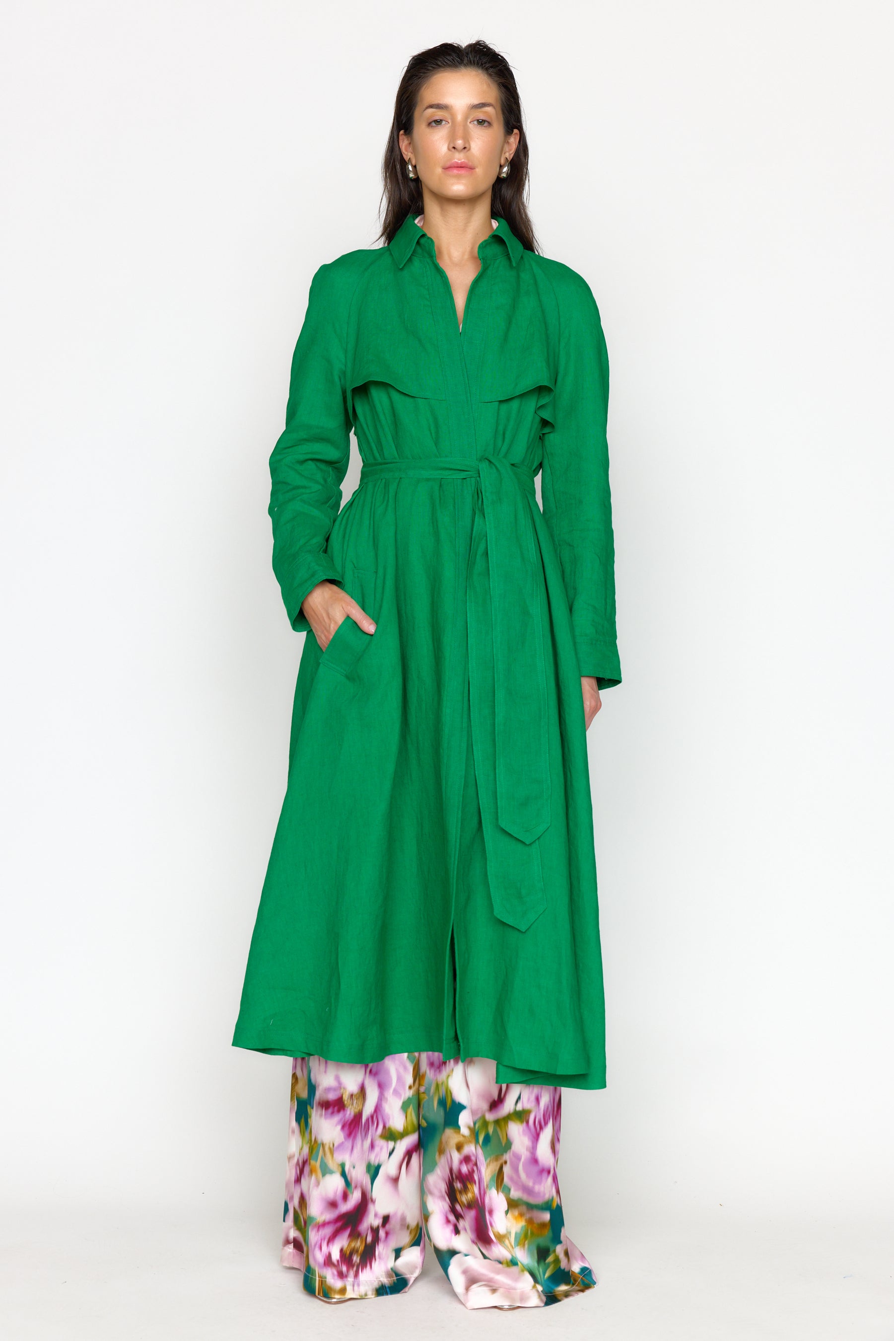 Charlie Trench Coat - Emerald