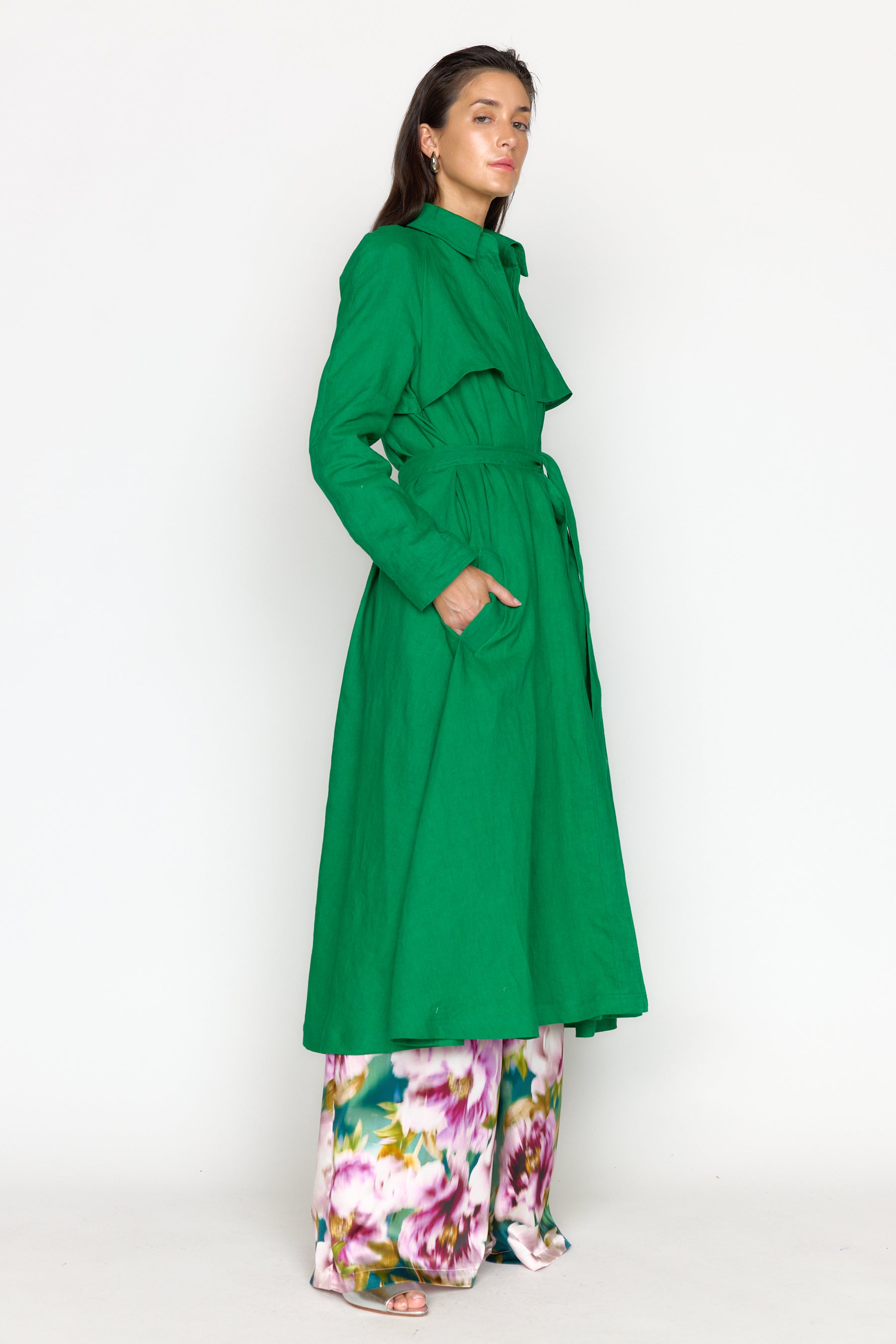 Charlie Trench Coat - Emerald